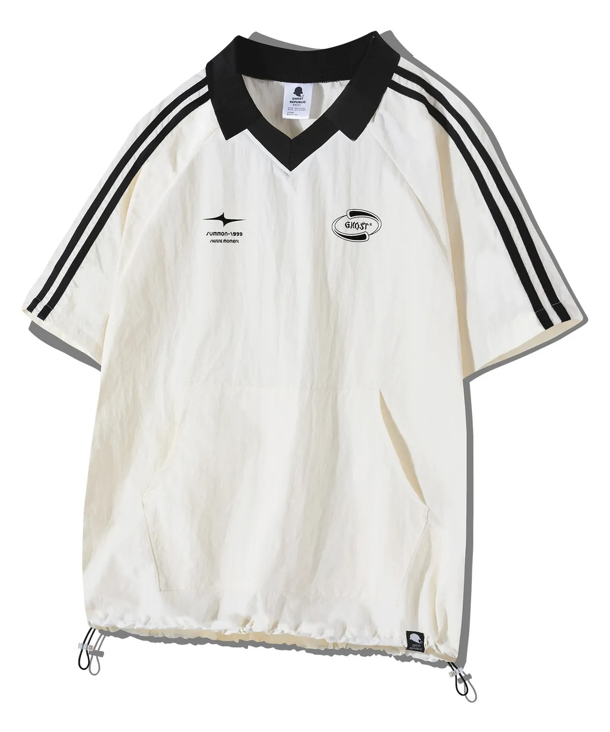 GHOST REPUBLIC Rugby Track Nylon Short Sleeved T-Shirts