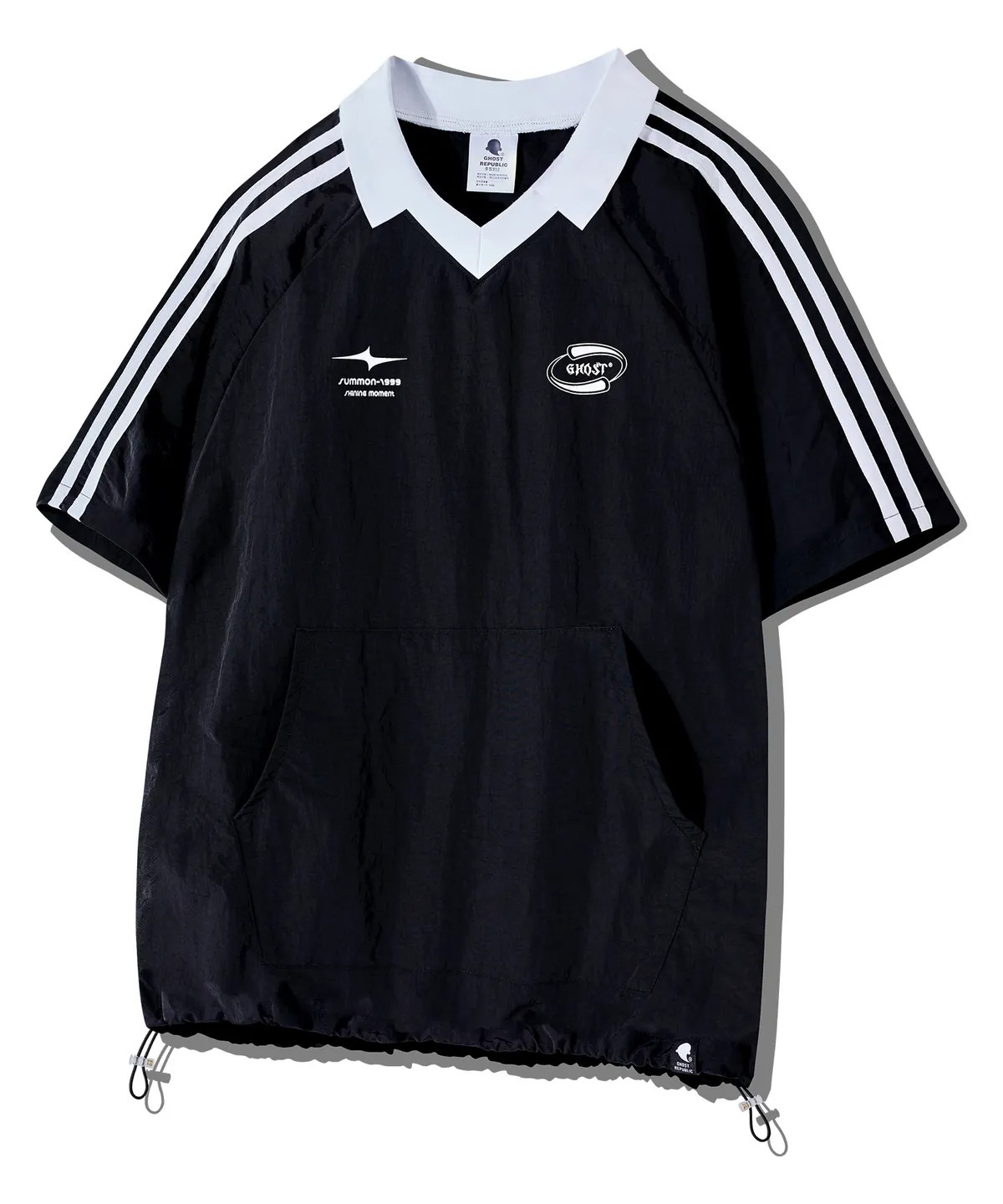 GHOST REPUBLIC Rugby Track Nylon Short Sleeved T-Shirts