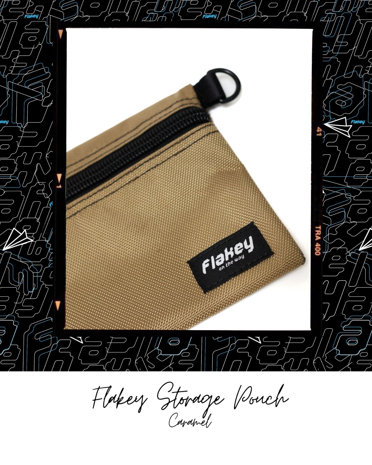 Flakey 尼龍隨身儲物袋 (卡其)