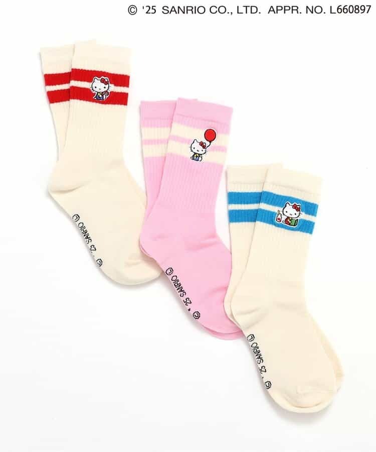 日本 BREEZE - Hello Kitty 超可愛運動感襪 (19-21，1組3入) J354965