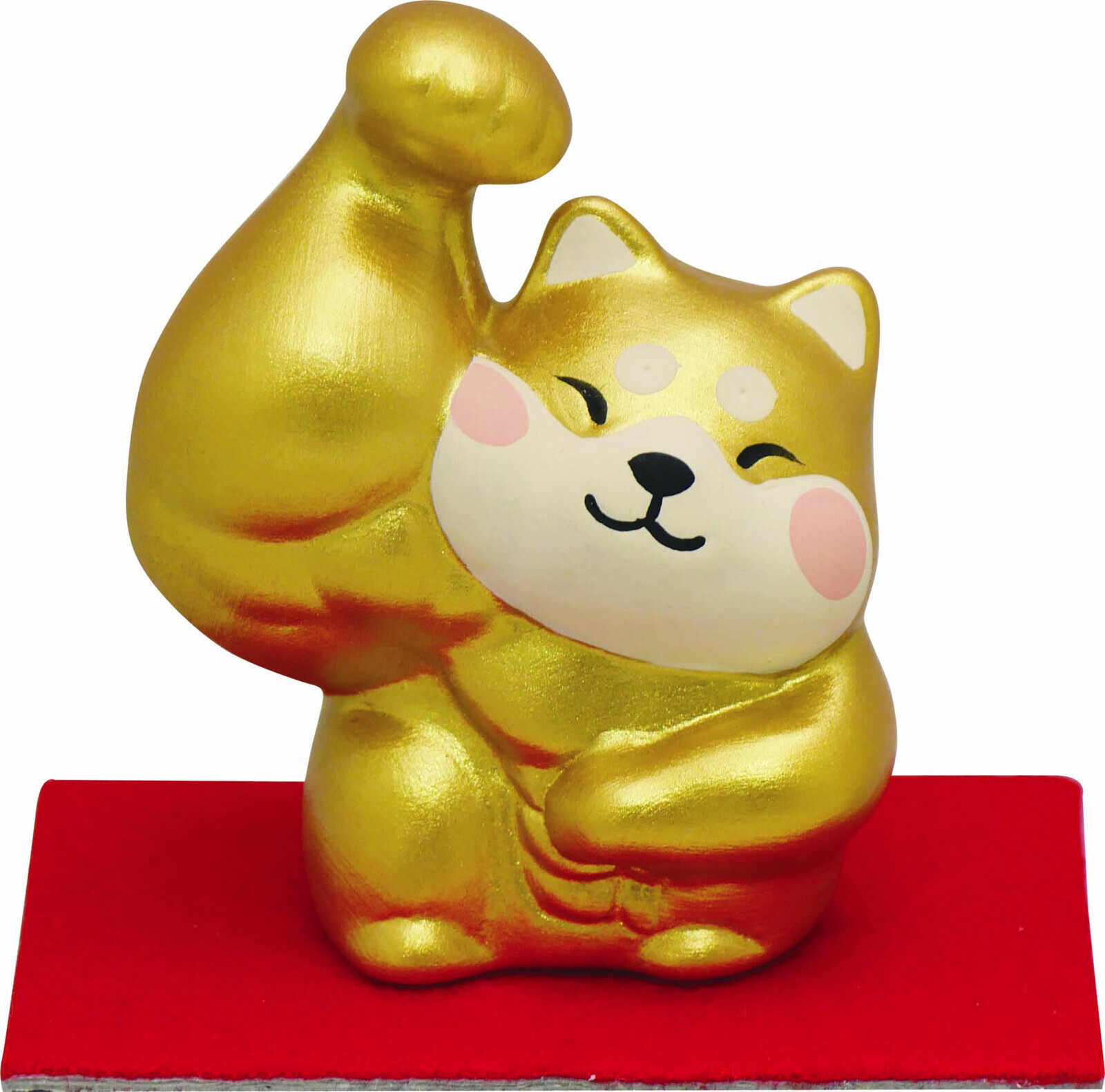 日式陶瓷強臂柴犬擺設(小)(右手) (非日本製)