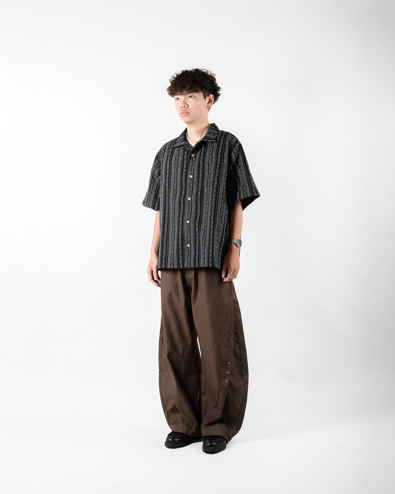 OurPick Wide Linen Striped Shirt 日系寬版亞麻條紋襯衫 2色