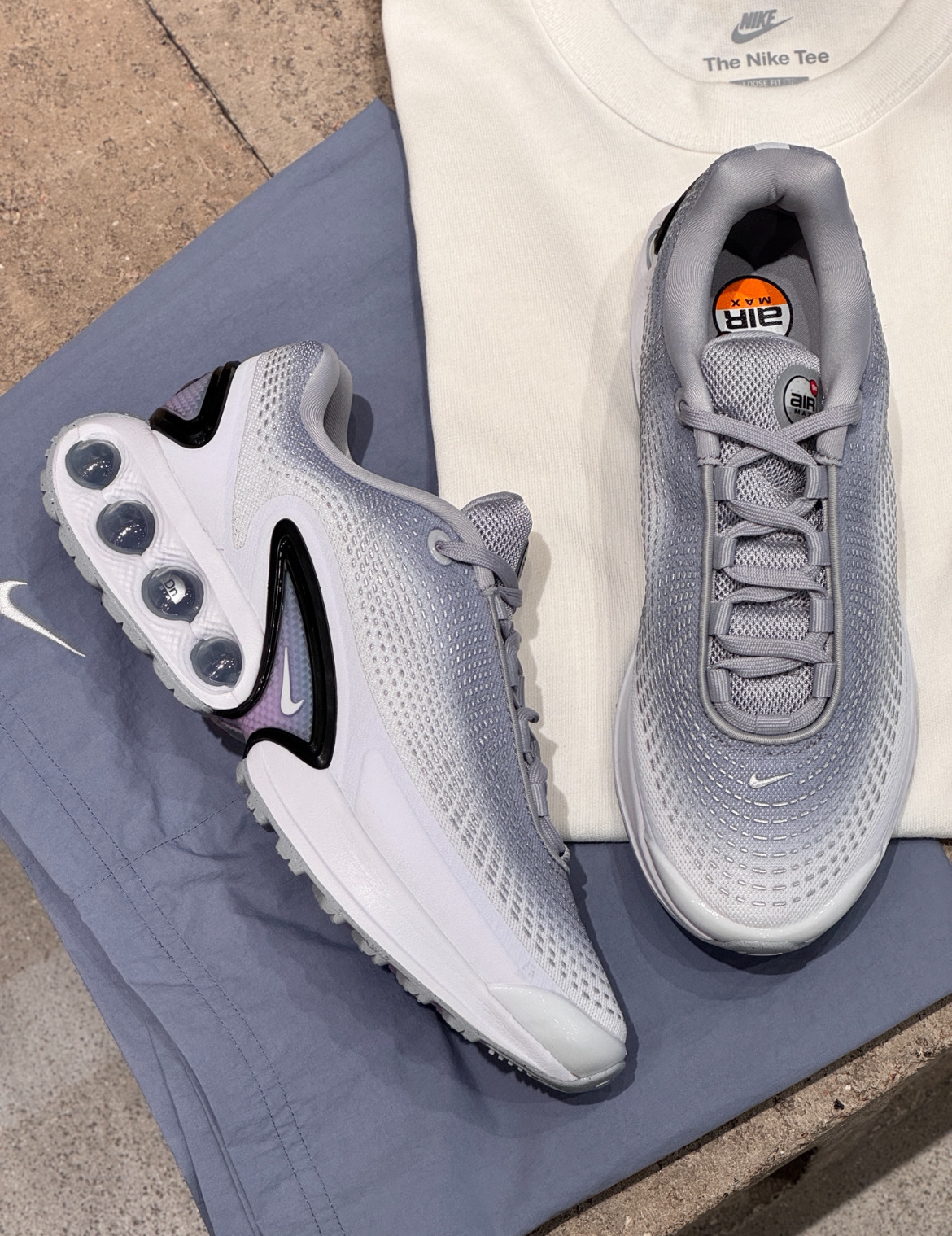 女鞋 NIKE W AIR MAX DN PRM 白灰色 漸層 氣墊 緩震 網布 厚底 運動 休閒鞋【HQ0013-001】