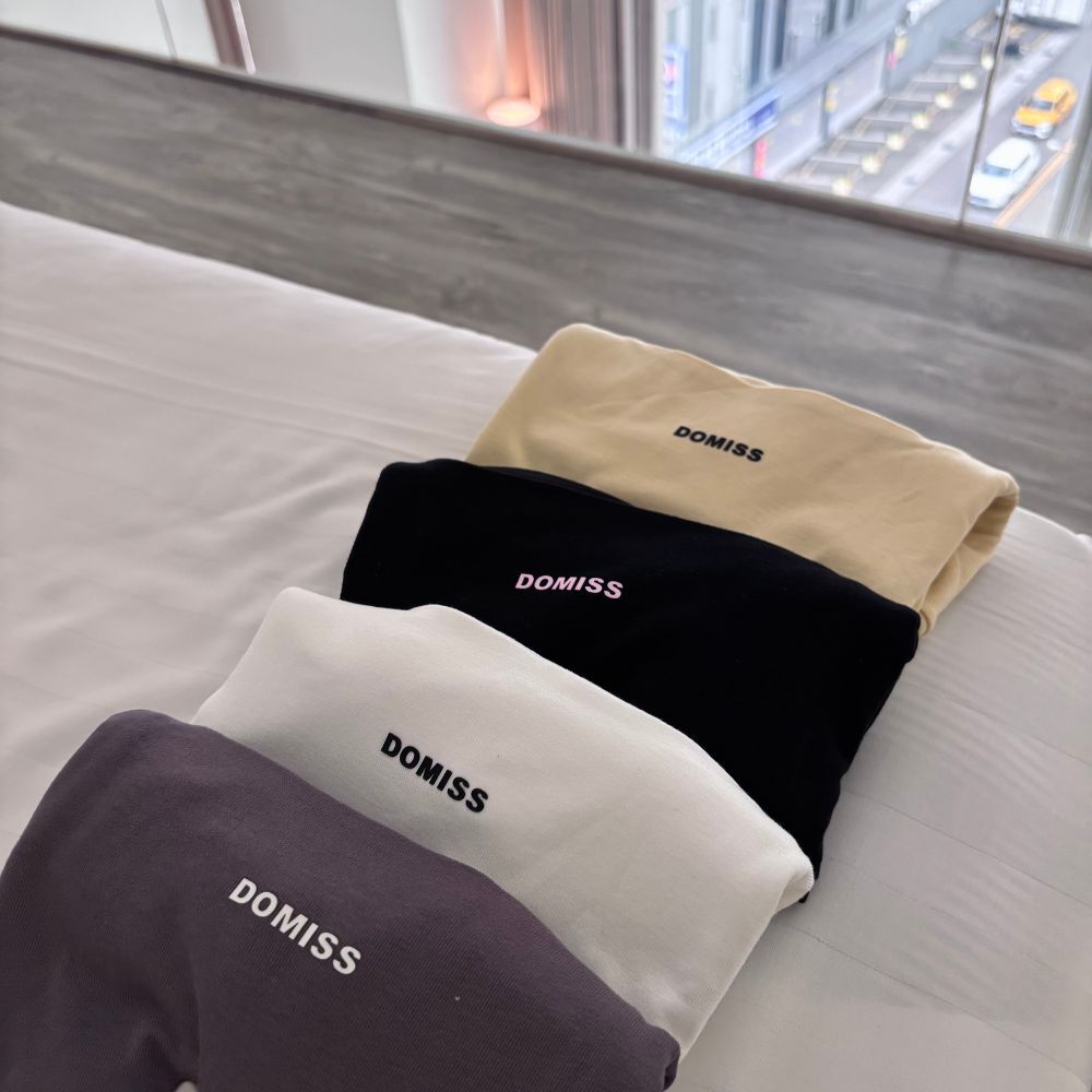 【DOMISS自訂】顯瘦方領莫代爾棉短版T恤 短袖上衣-4色(現貨)