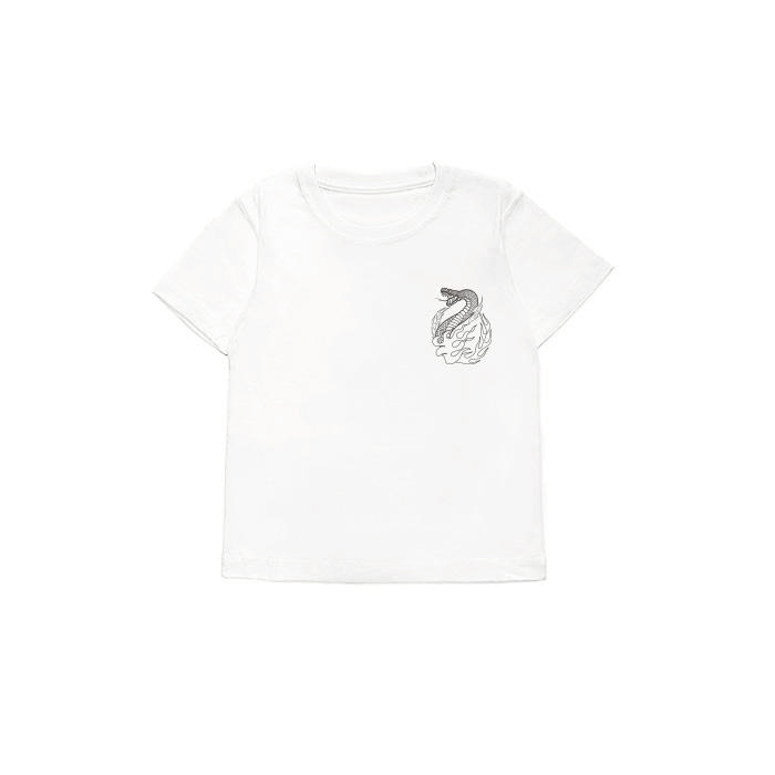 XCTRL童裝 雙蛇變色童裝短T-白