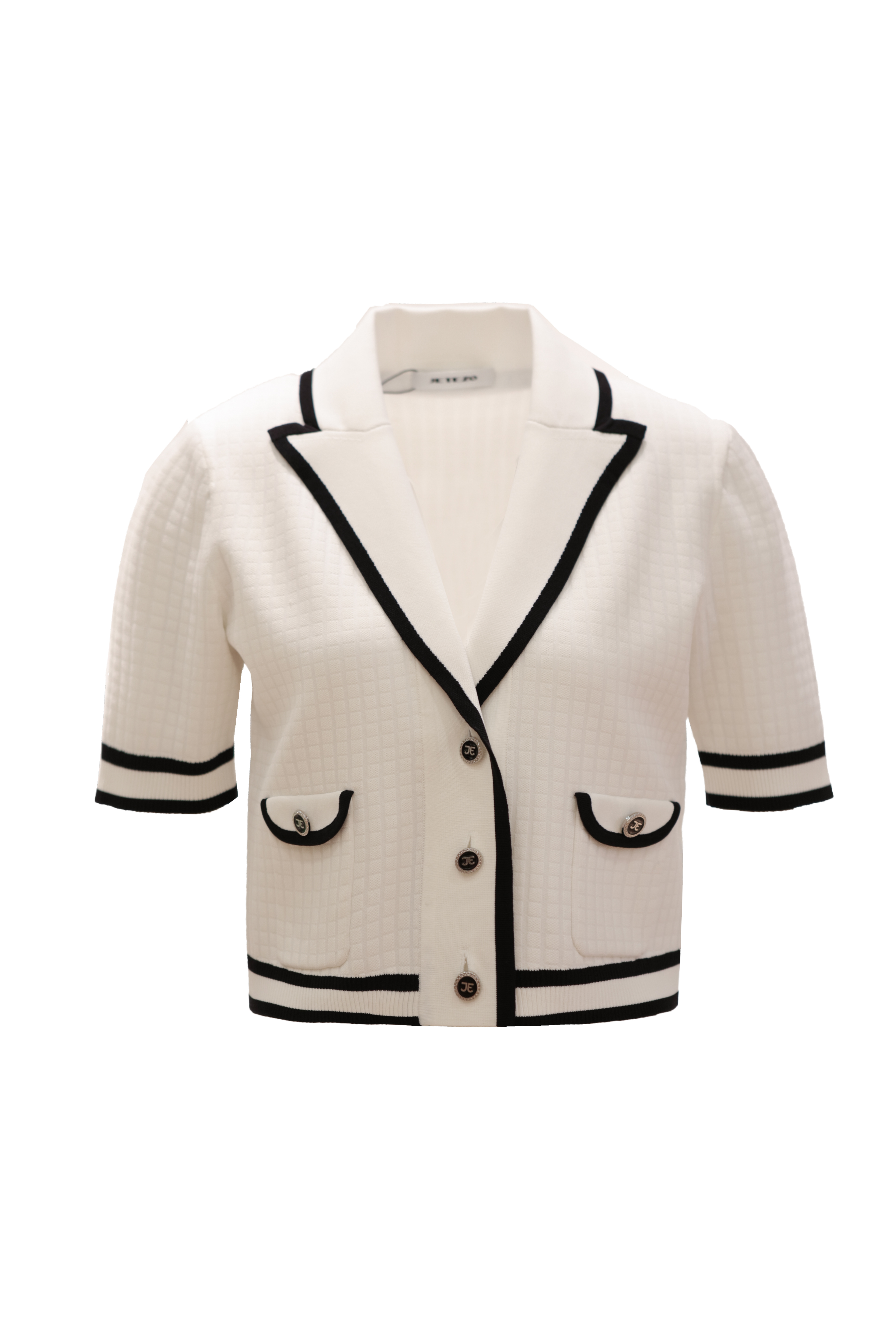 BD10220D1 華夫格短版正裝小香線衫