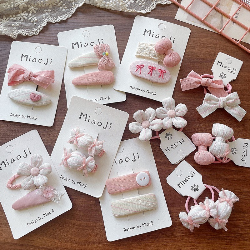 甜美粉色系髮圈組