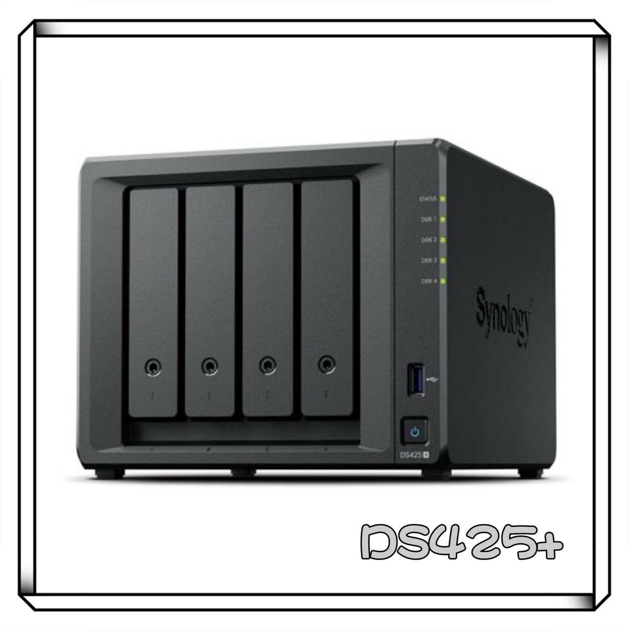 Synology 群暉 DS425+ 4Bay NAS 網路儲存伺服器