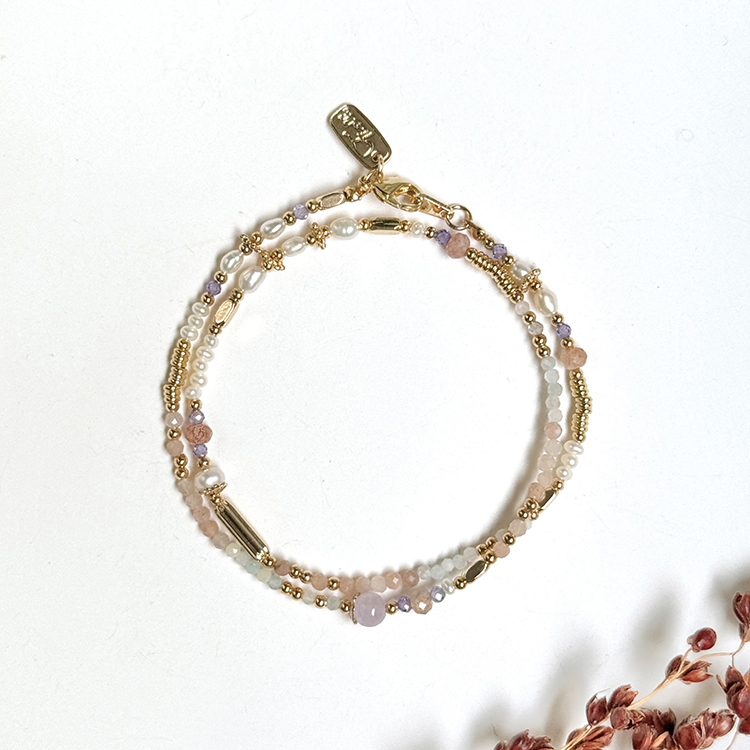 生日花 • 參月肆 • 繁縷 – 太陽紫水晶– 手鍊