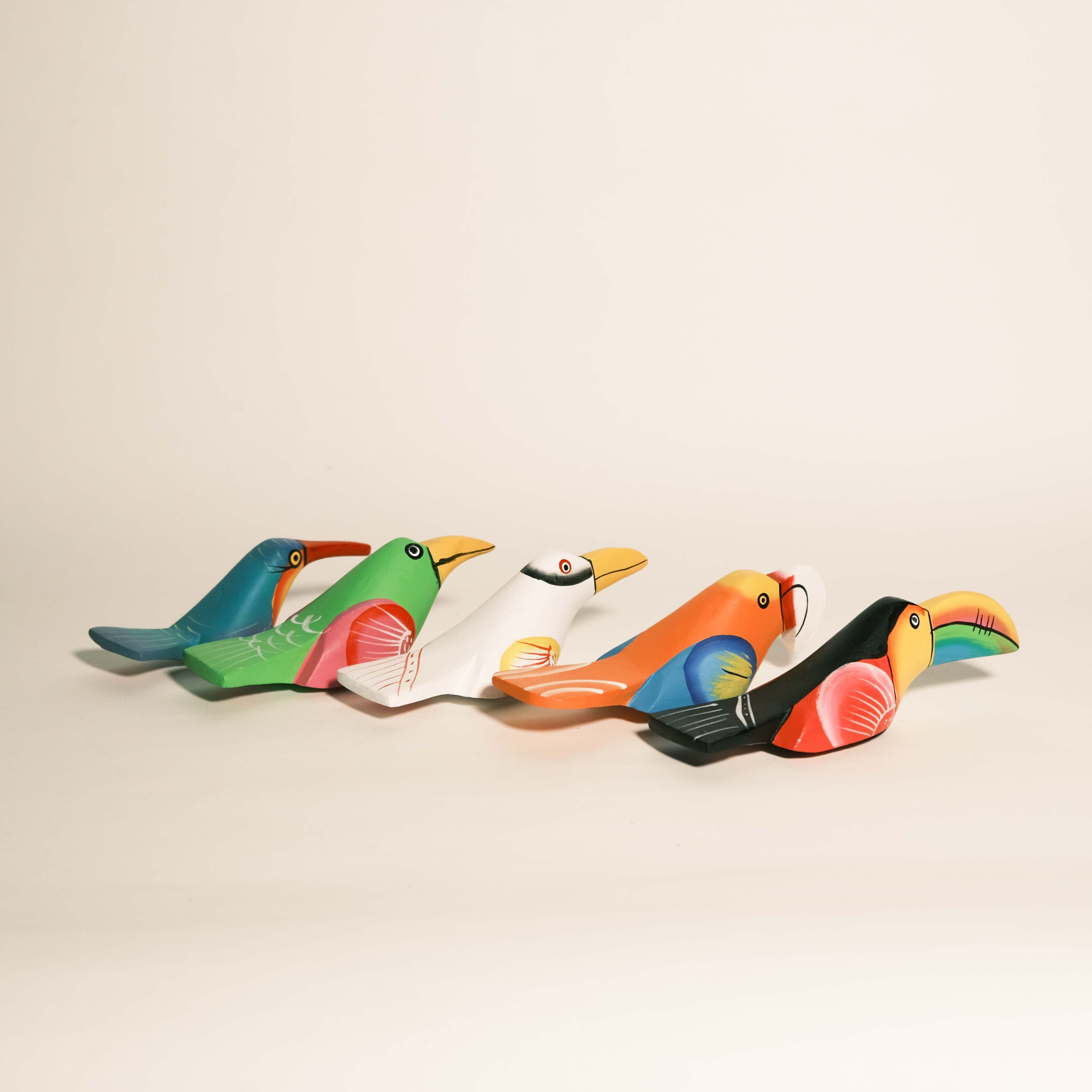 輕木雕刻｜鳥兒家族｜尼加拉瓜