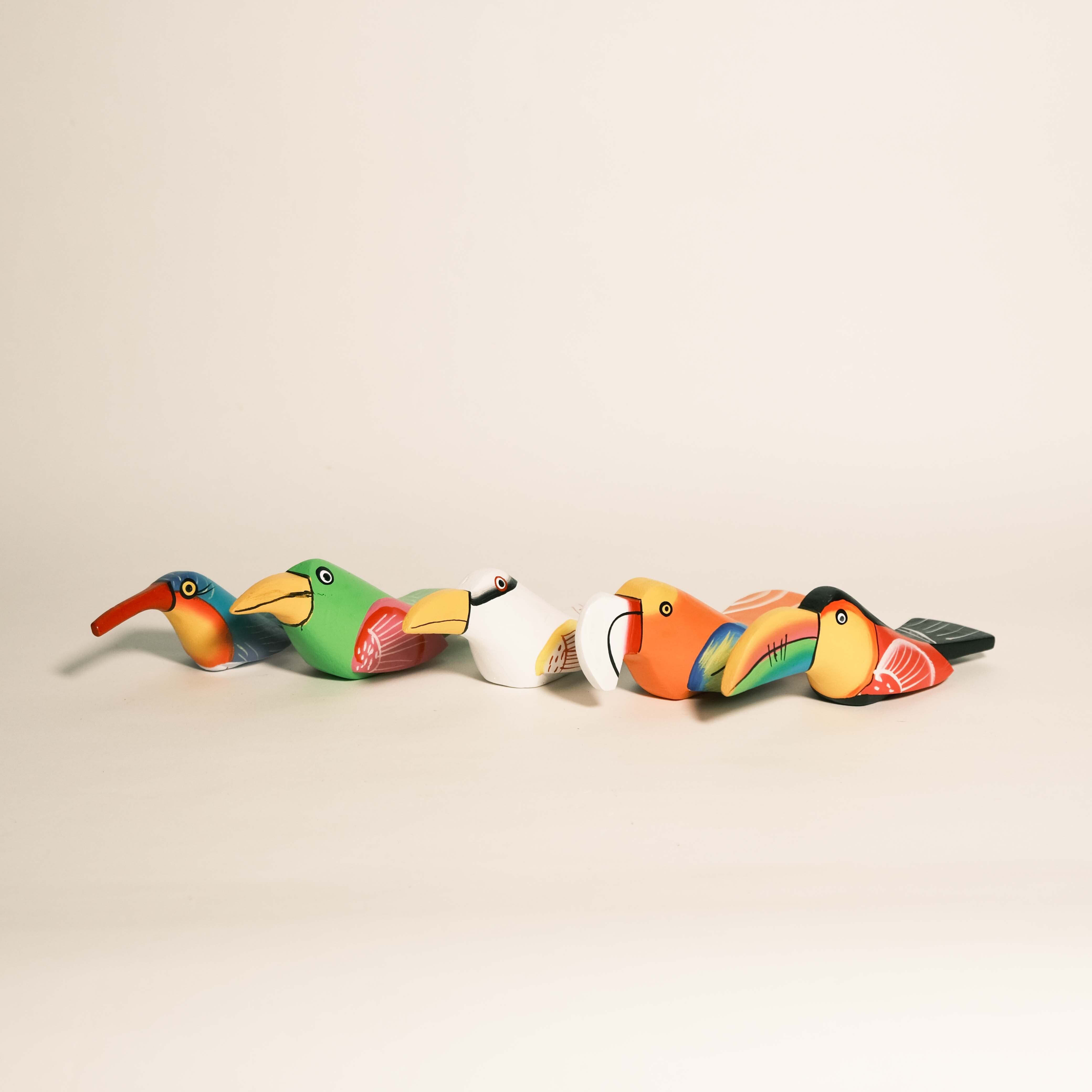 輕木雕刻｜鳥兒家族｜尼加拉瓜