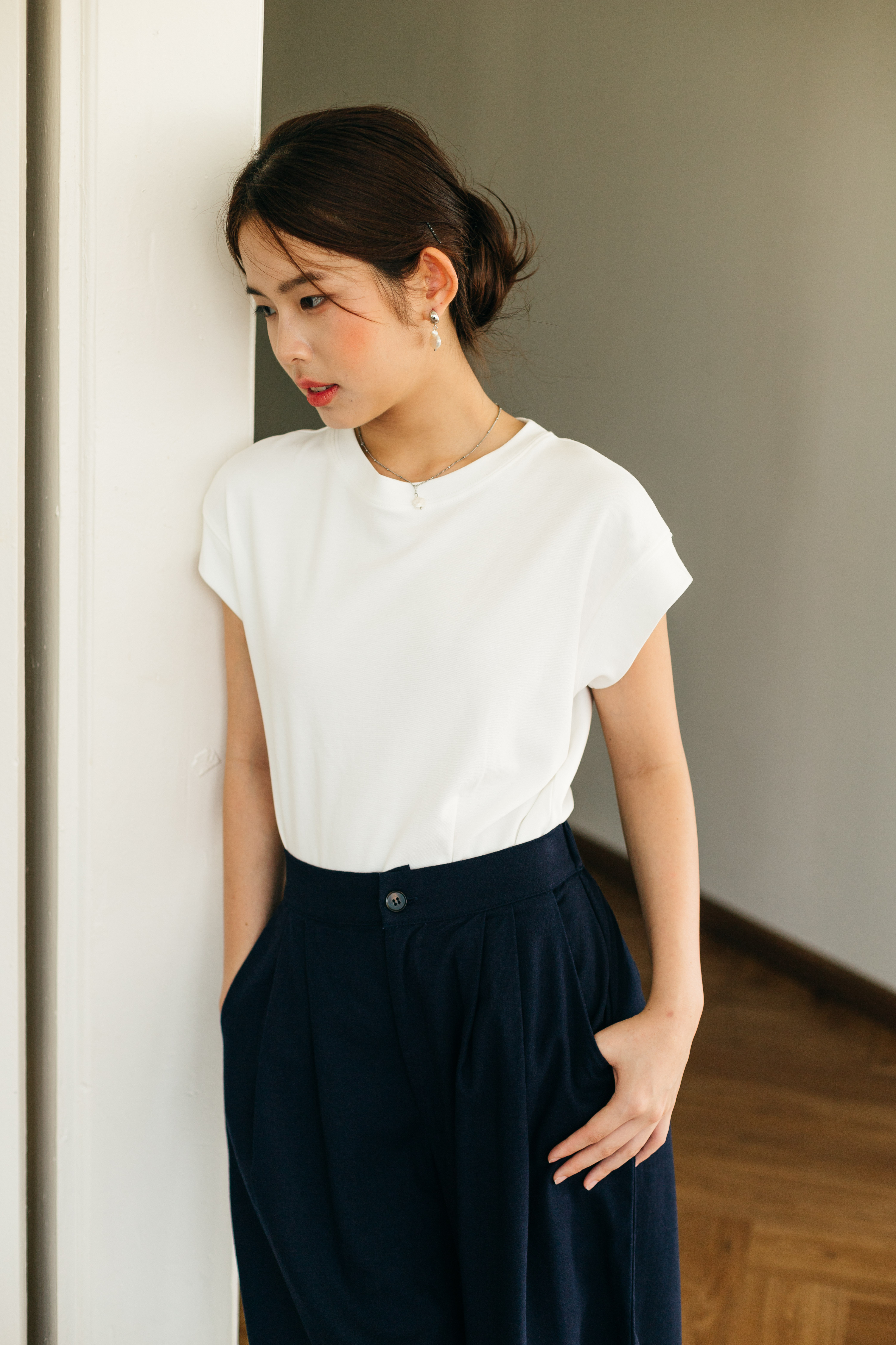 Tamie Dropshouder Tee White -2387TWHI