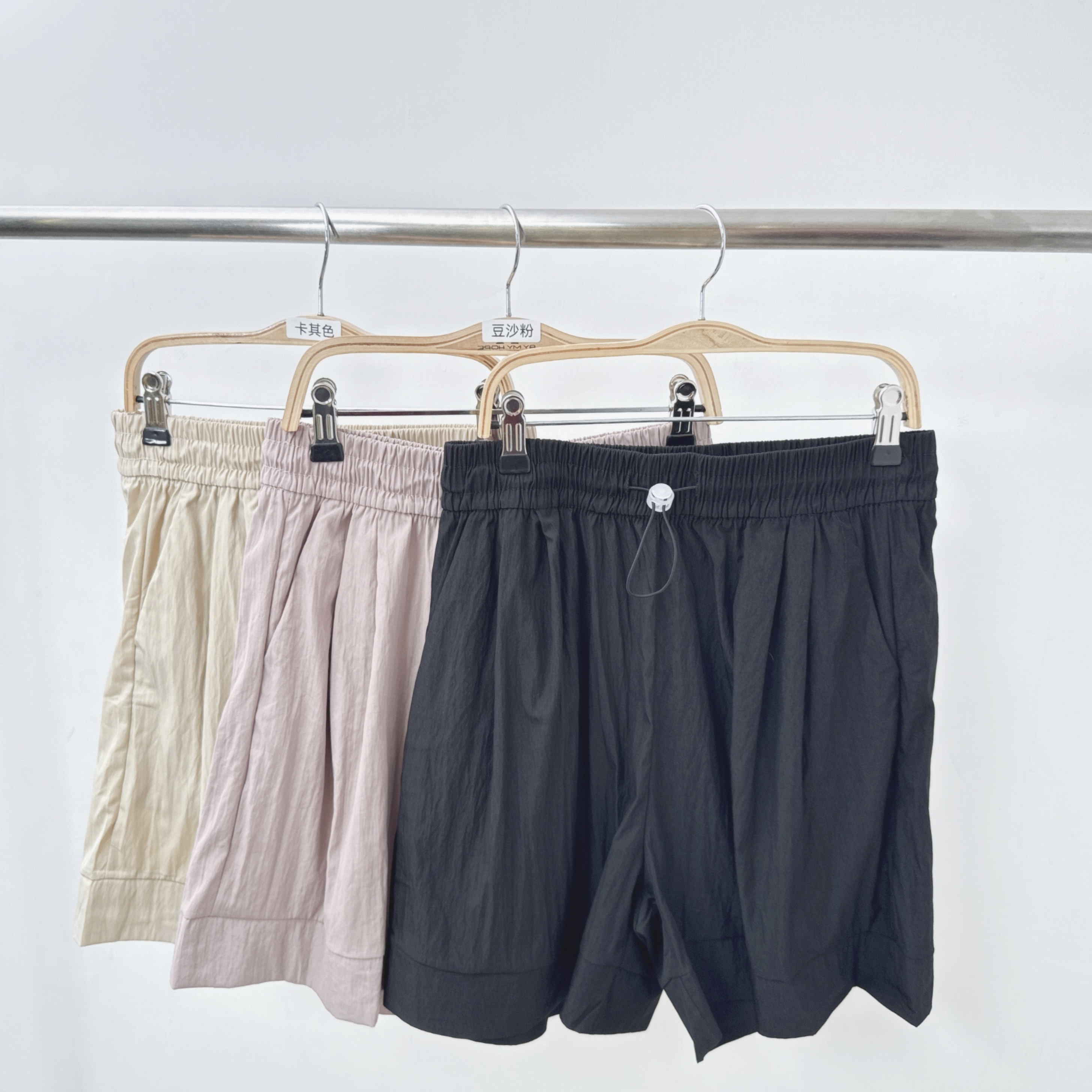 涼爽薄料索繩車摺短褲 (S80-S82)