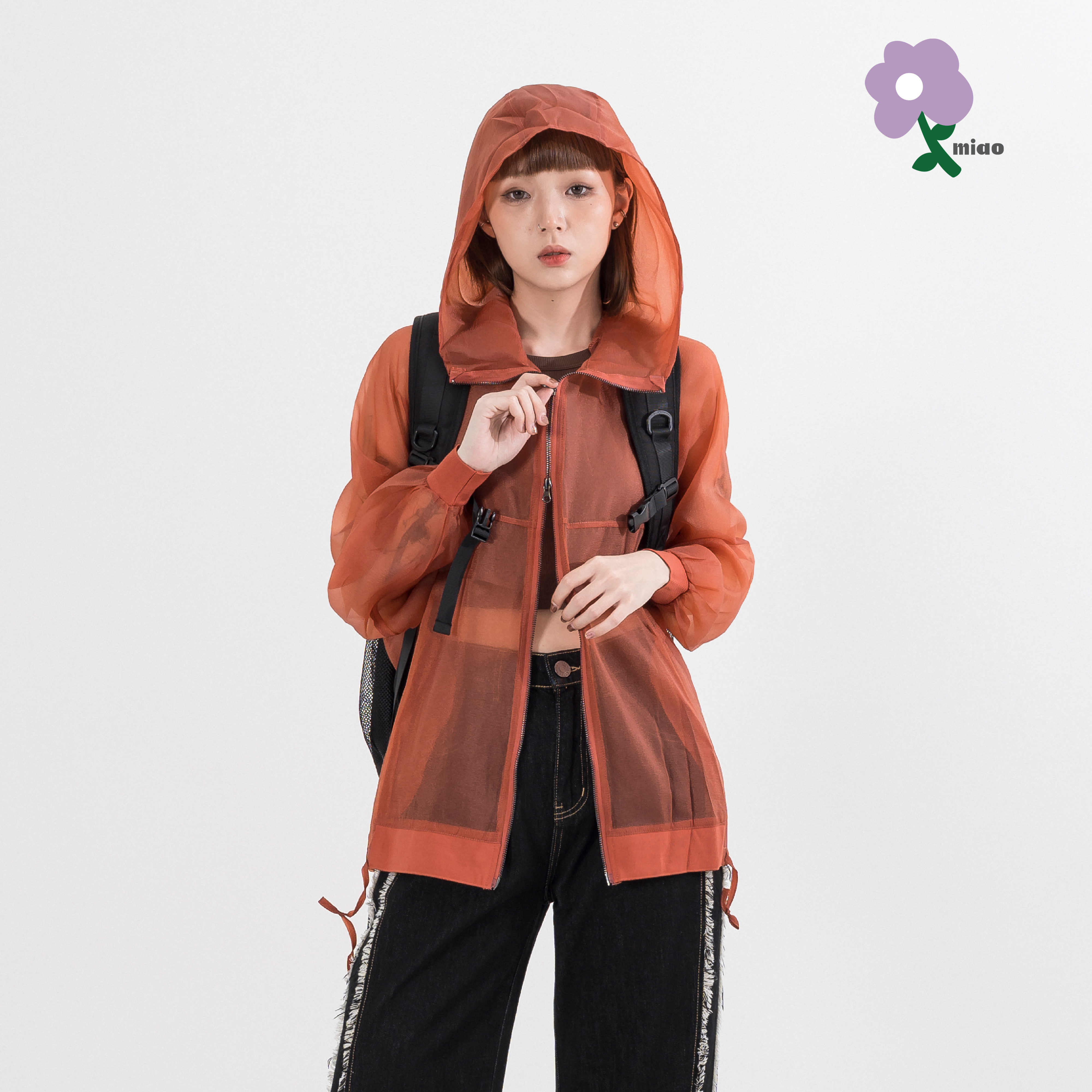 AGILITY MIAO Mesh Hoodie Jacket 女裝 網紗 連帽外套 [M-WJ8]