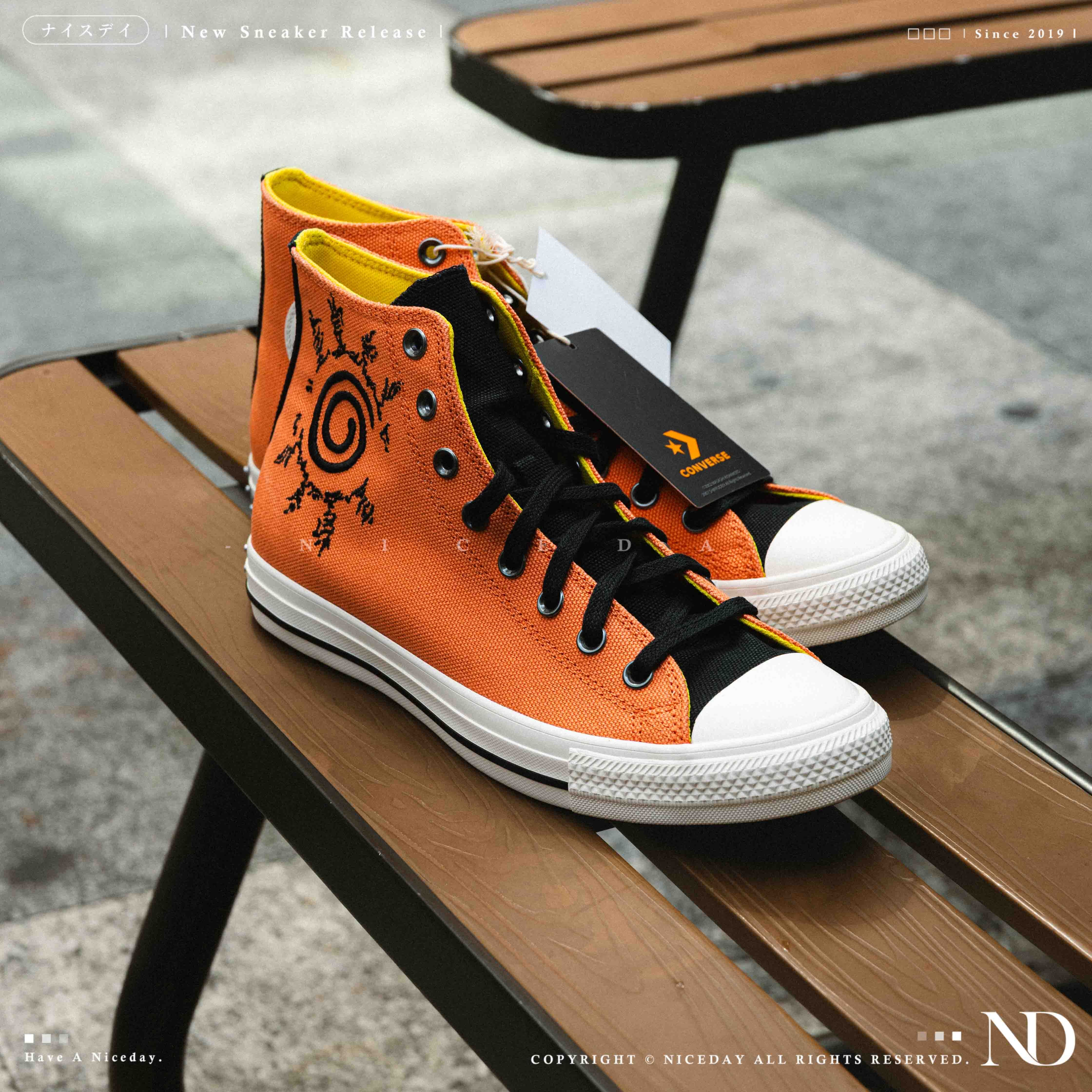 NICEDAY 部分現貨《火影忍者》x Converse Chuck Taylor 聯名 漩渦鳴人 NARUTO 男女高筒帆布鞋 ALL STAR 輕量 A14836C