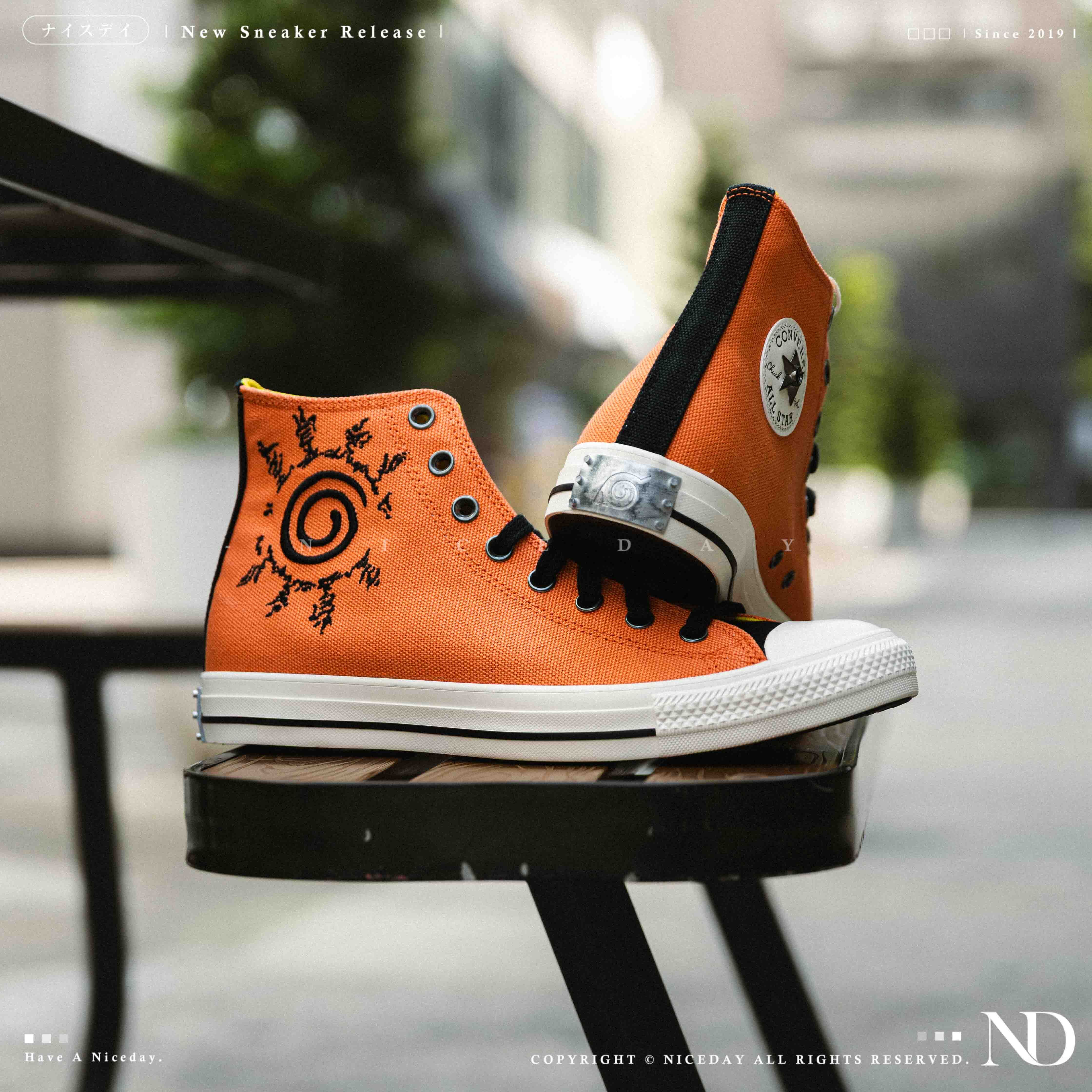 NICEDAY 部分現貨《火影忍者》x Converse Chuck Taylor 聯名 漩渦鳴人 NARUTO 男女高筒帆布鞋 ALL STAR 輕量 A14836C