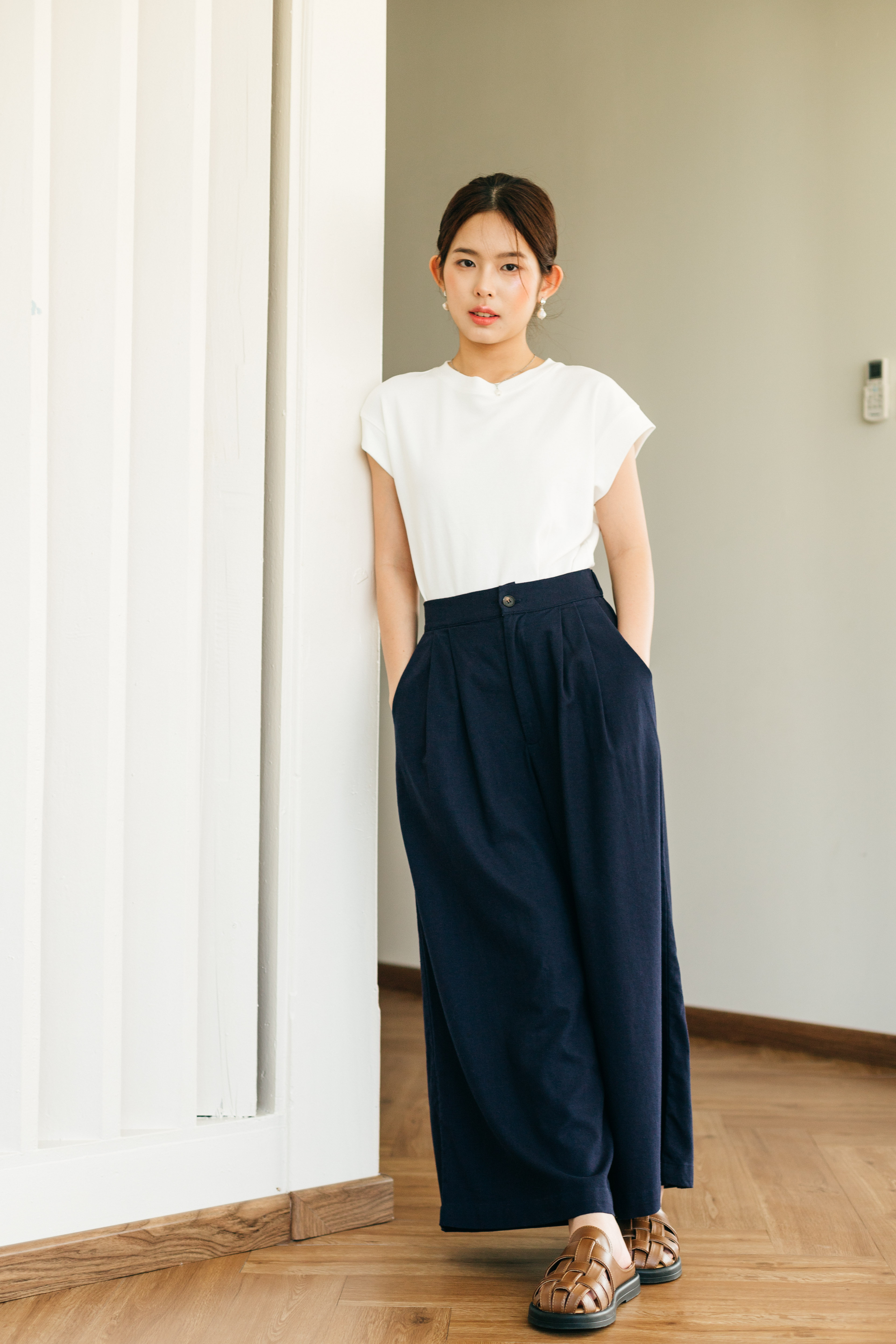 Marielle Wide Leg Pants Navy - 2380PLNAV