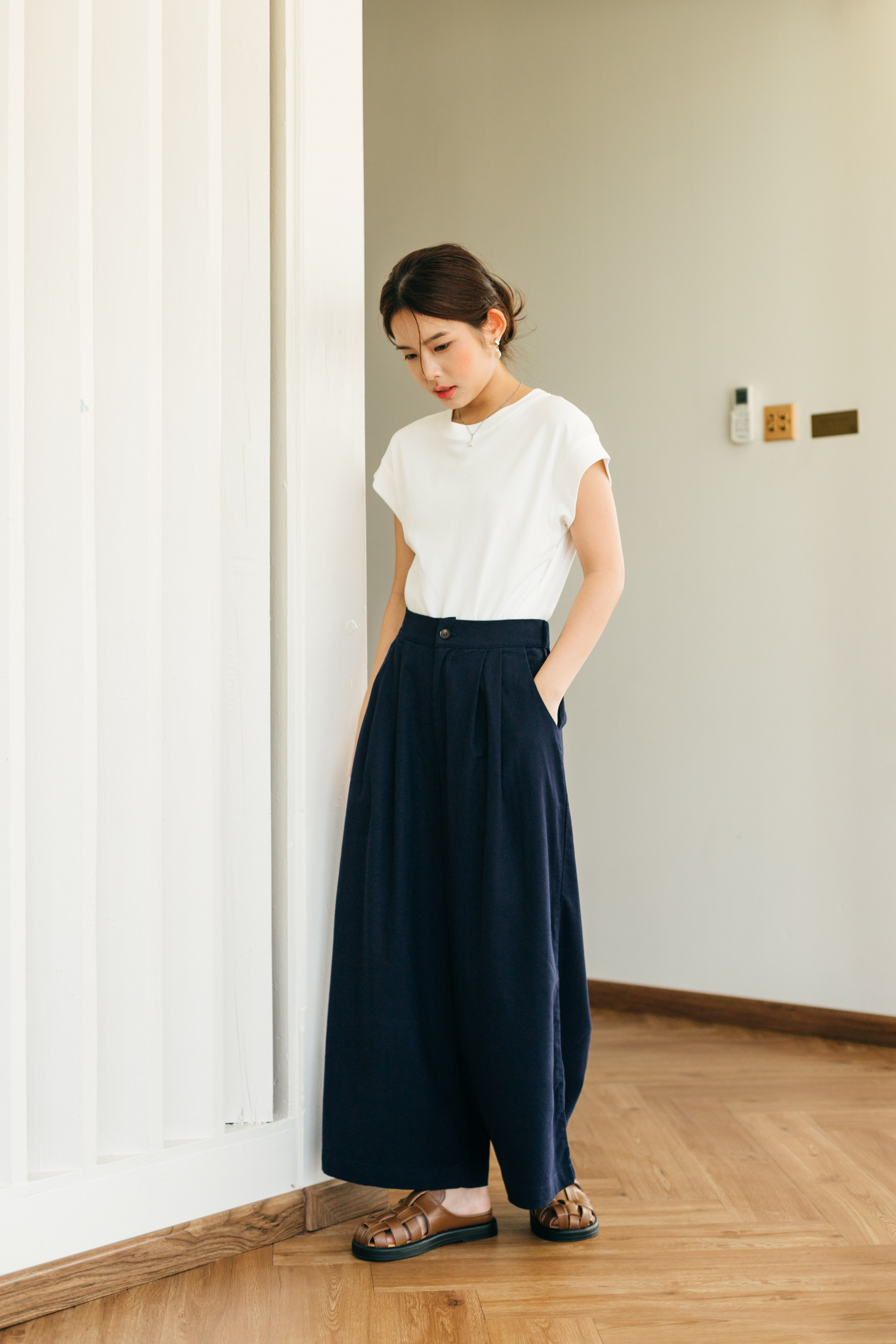 Marielle Wide Leg Pants Navy - 2380PLNAV
