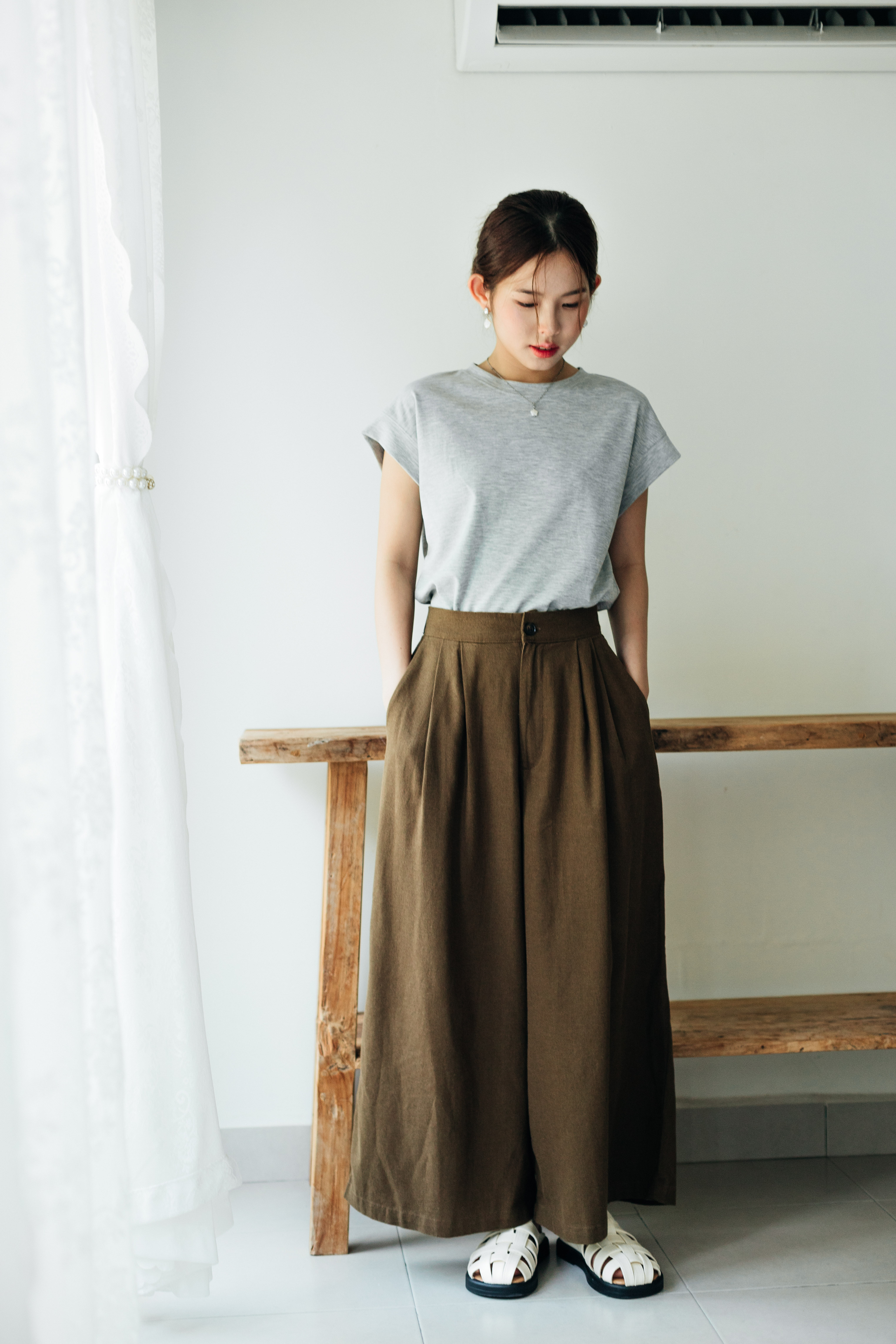 Marielle Wide Leg Pants Green - 2380PLGRN