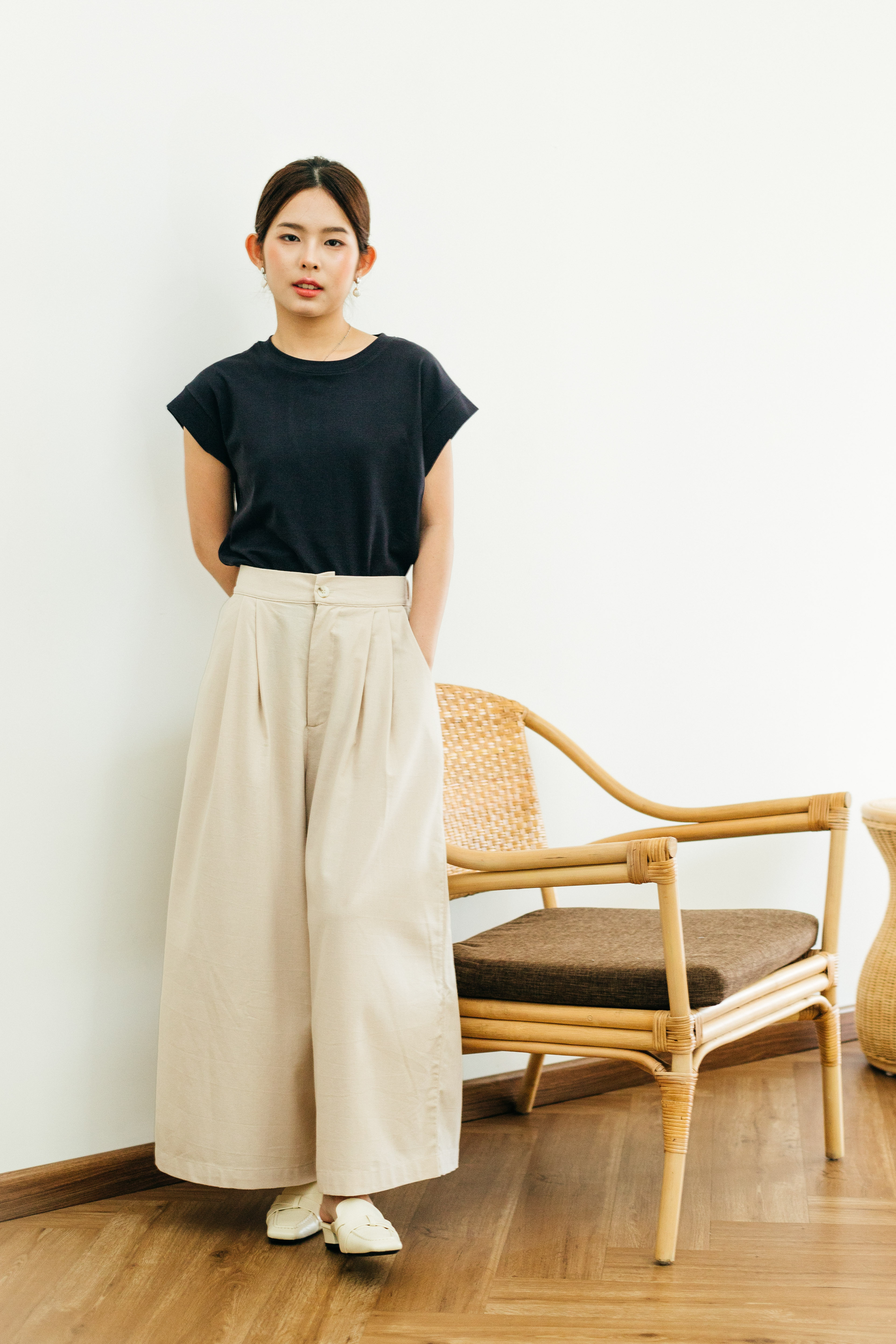 Marielle Wide Leg Pants Beige - 2380PLBEI