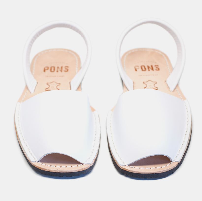 (預購)Pons Avarcas 經典皮革涼鞋(大人款) Classic Style - White