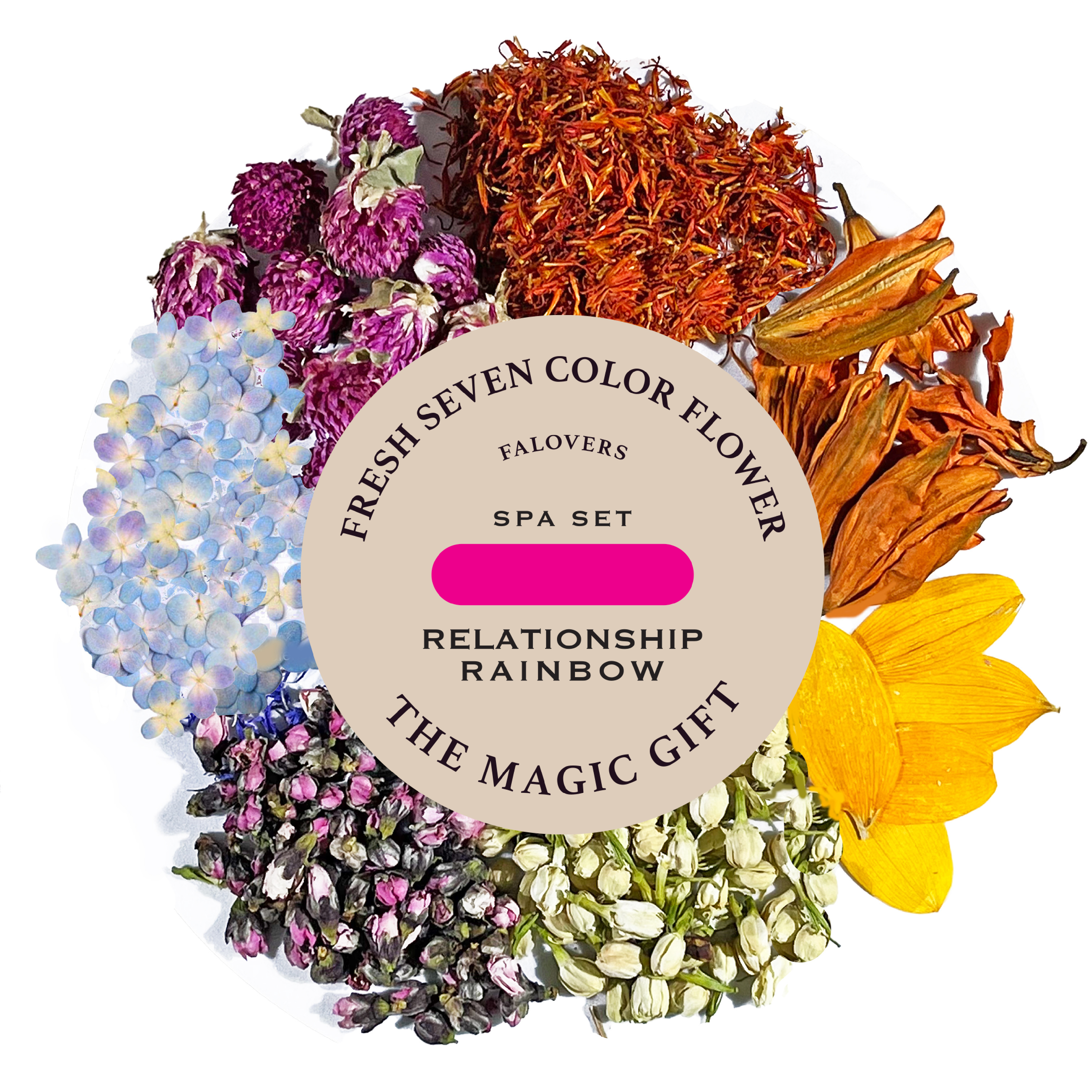 七色 •乾花• 沐浴裝1盒7包【桃花人緣能量】
