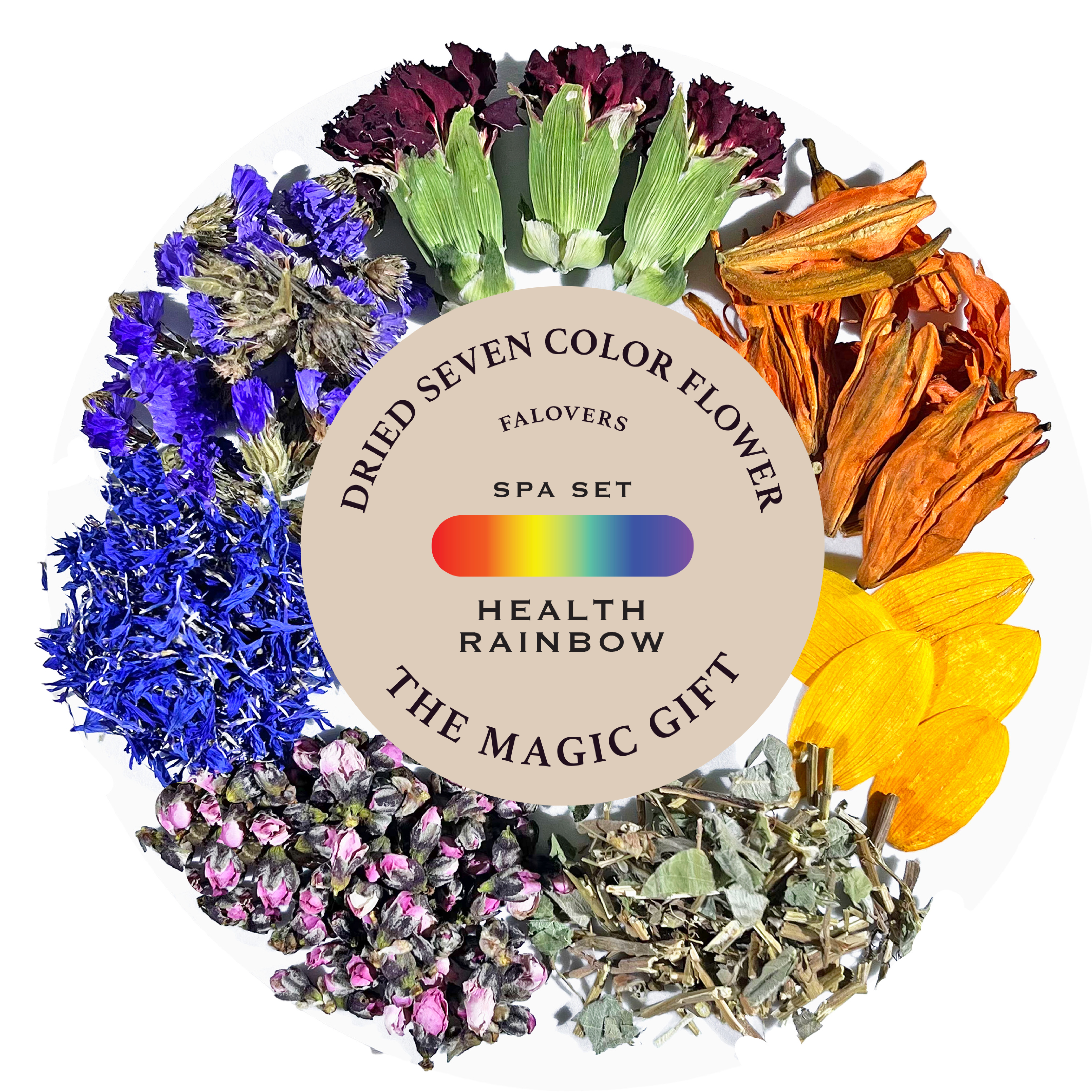 七色 •乾花• 沐浴裝1盒7包【健康活力能量】
