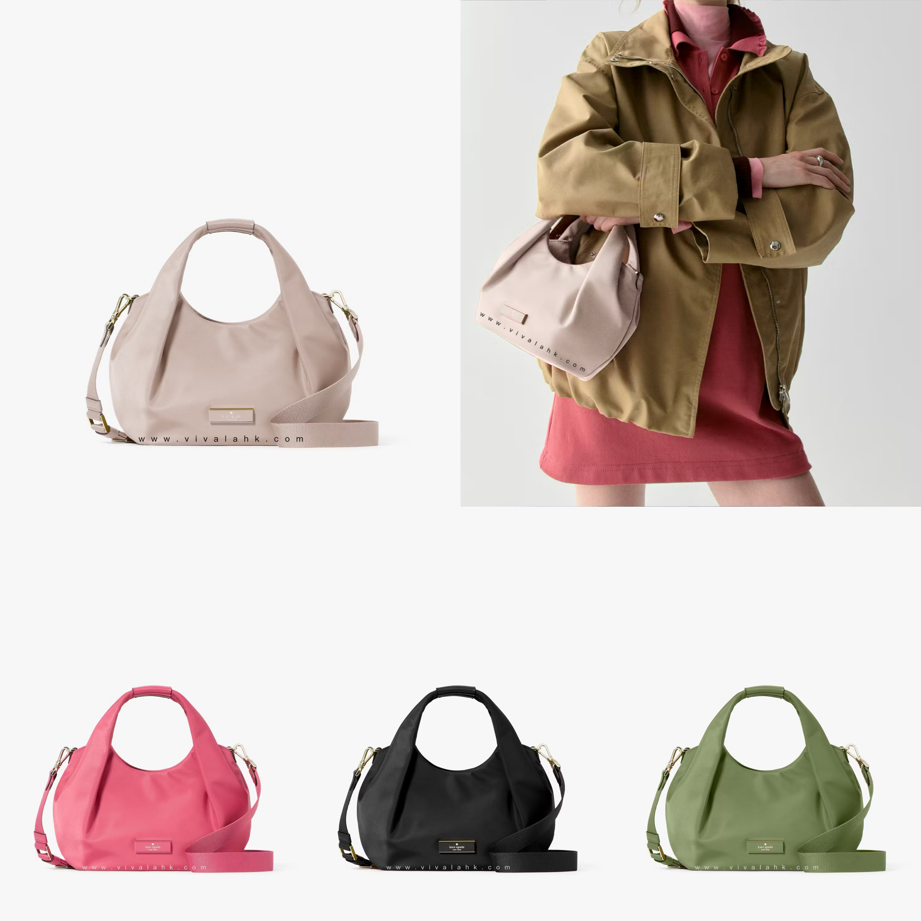 Kate Spade - Carter 尼龍 手提+斜孭多用袋 (S) (KL965)