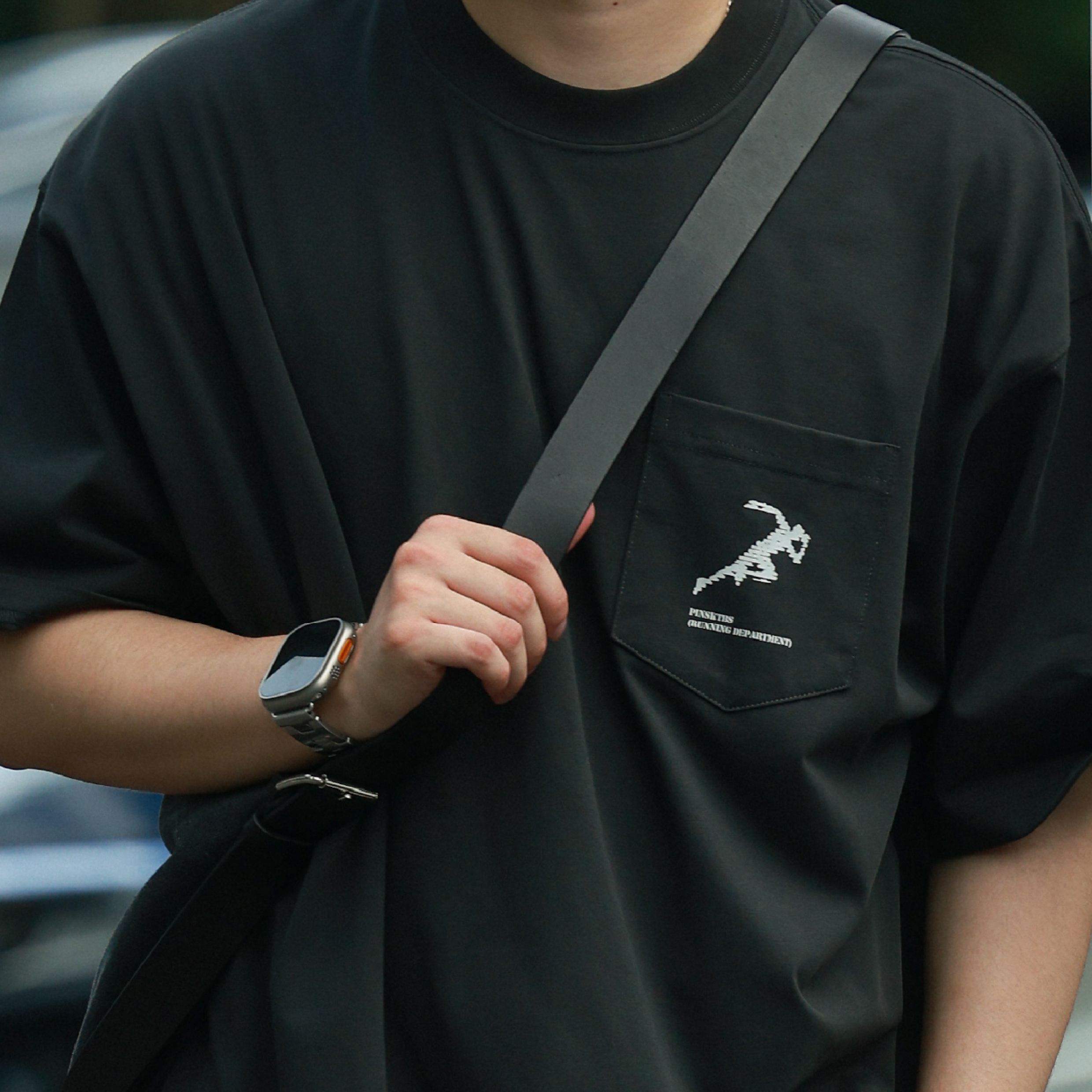 PIN SKTBS Running Print Tee 跑步小人印花短Tee [P-T25]