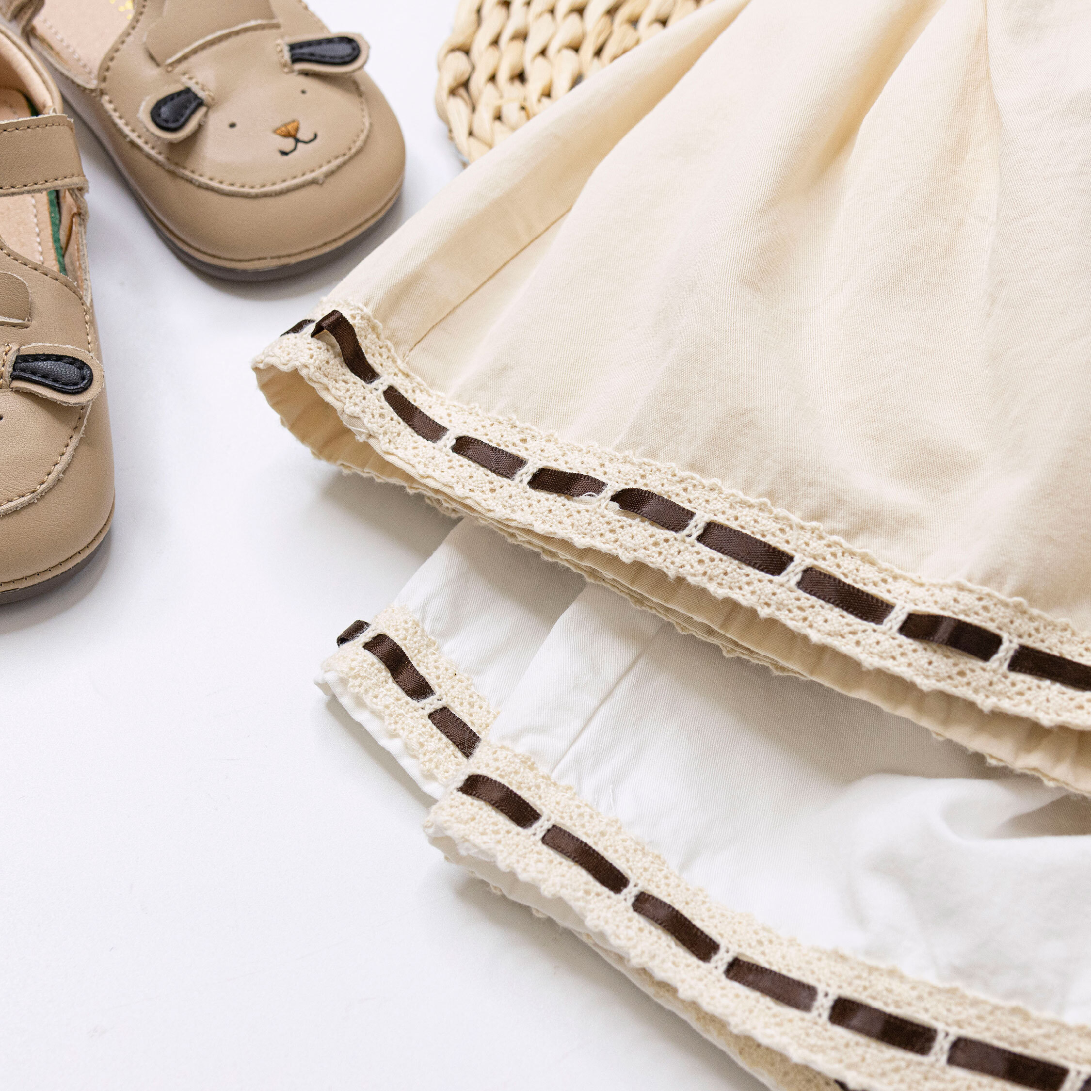 氣質緞帶編織設計短褲＊二色 (H50721)