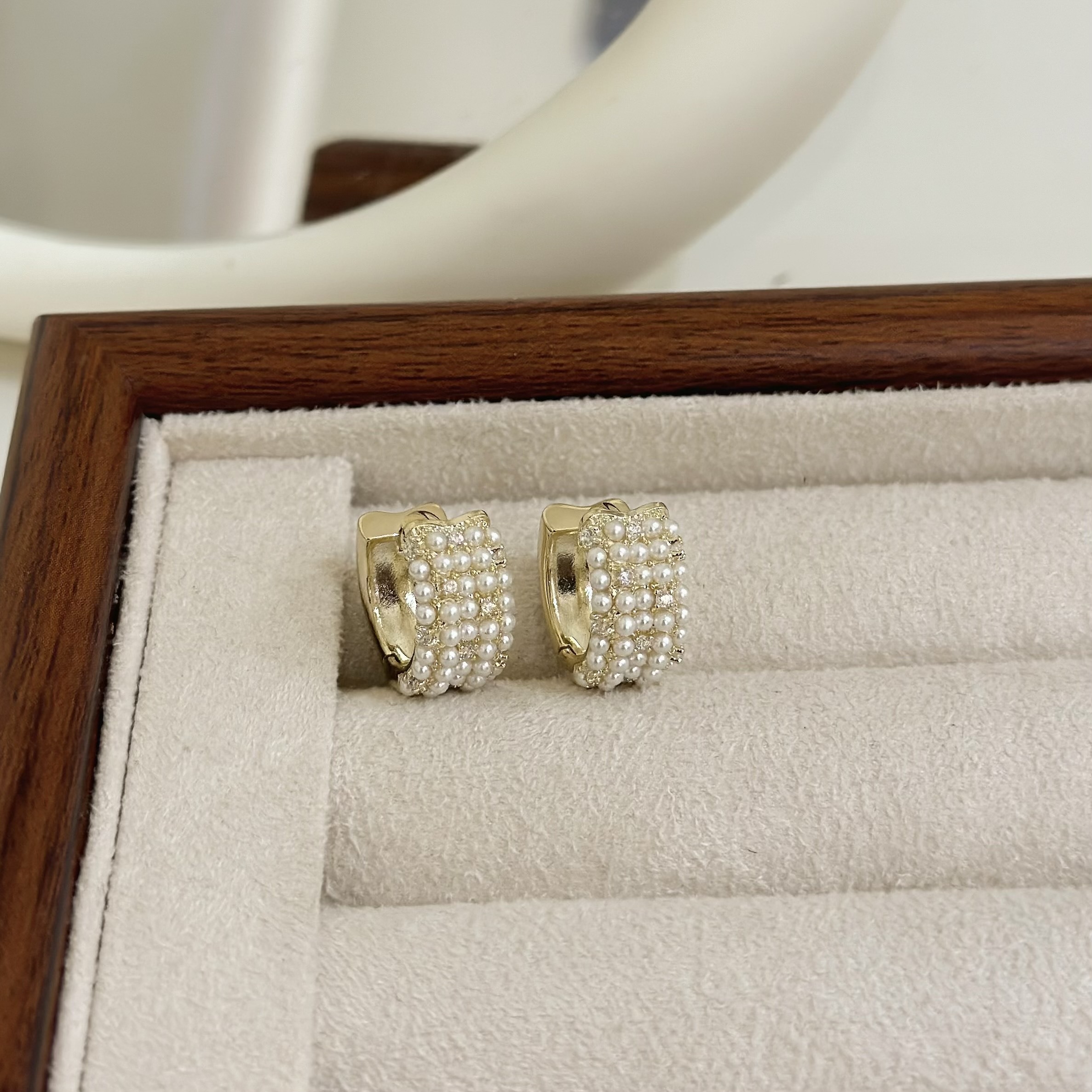 B529珍珠排鑽寬版易扣