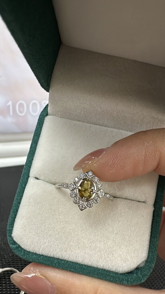 AF87-天然碧璽戒指S925