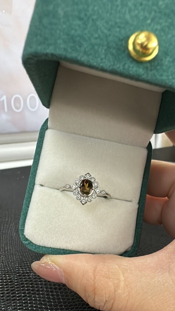 AF88-天然碧璽戒指S925