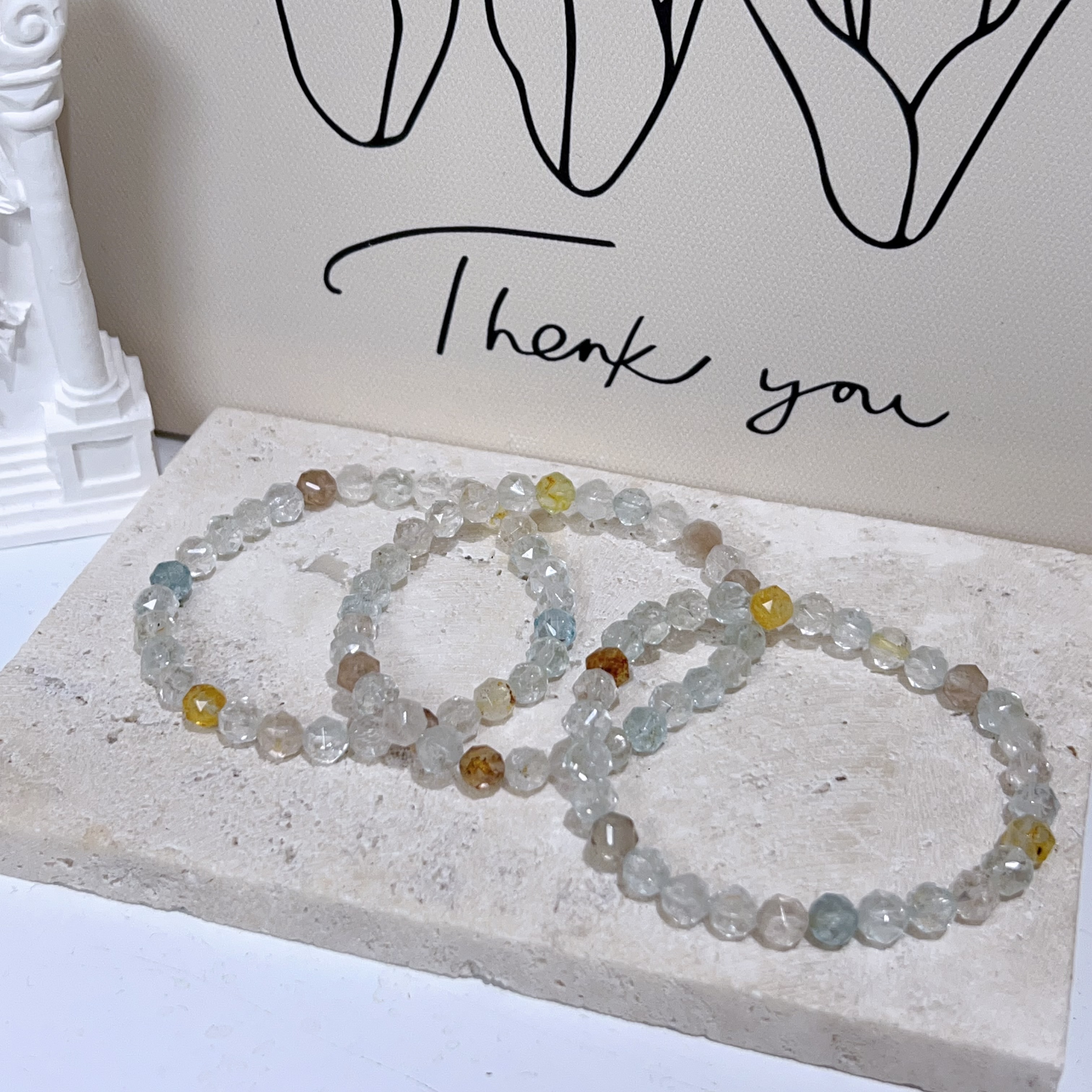 鑽切彩托帕石手串 6mm