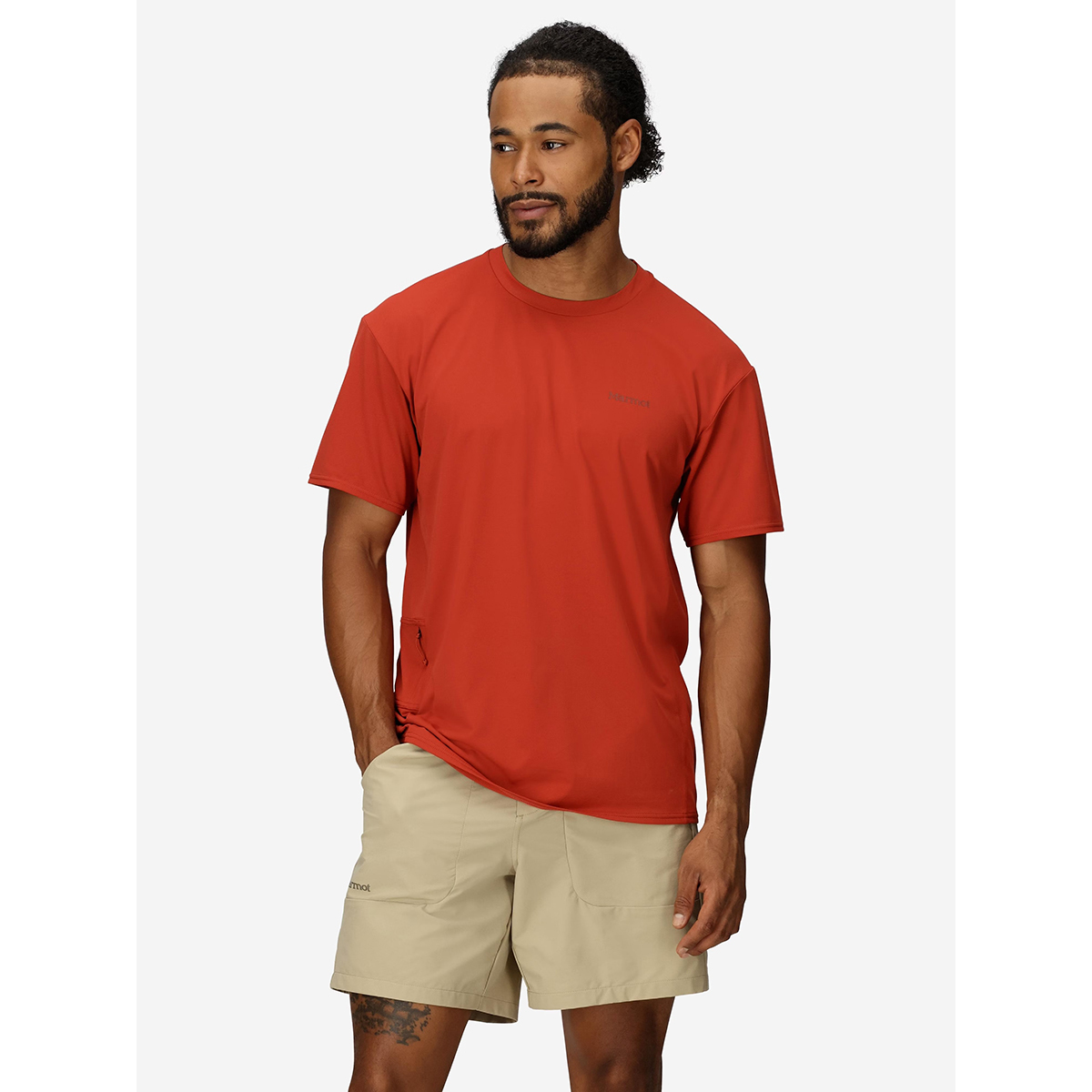 Marmot Men's AirExchange UPF 50 Short-Sleeve Crew 男款 Aeroform 防曬快乾短袖上衣 M16050-24360 Sumac [HappyOutdoor]