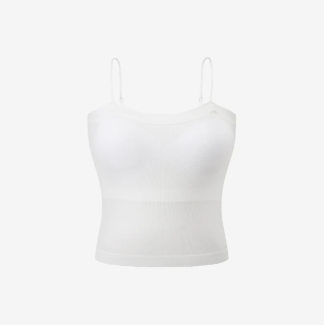 【現貨】Verish｜【Modal | 彈性透氣】MODAL BRA TOP CROP 細肩帶Bra Top-短版(附胸墊)