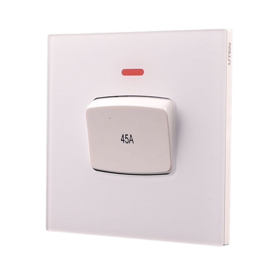 UTEN 6M膚感 45A雙極開關帶LED指示燈