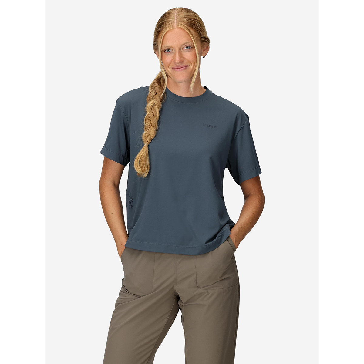 Marmot Women's AirExchange UPF 50 Short-Sleeve Crew 女款 W Aeroform 防曬快乾短袖上衣 M16058-24369 Thunderhead [HappyOutdoor]