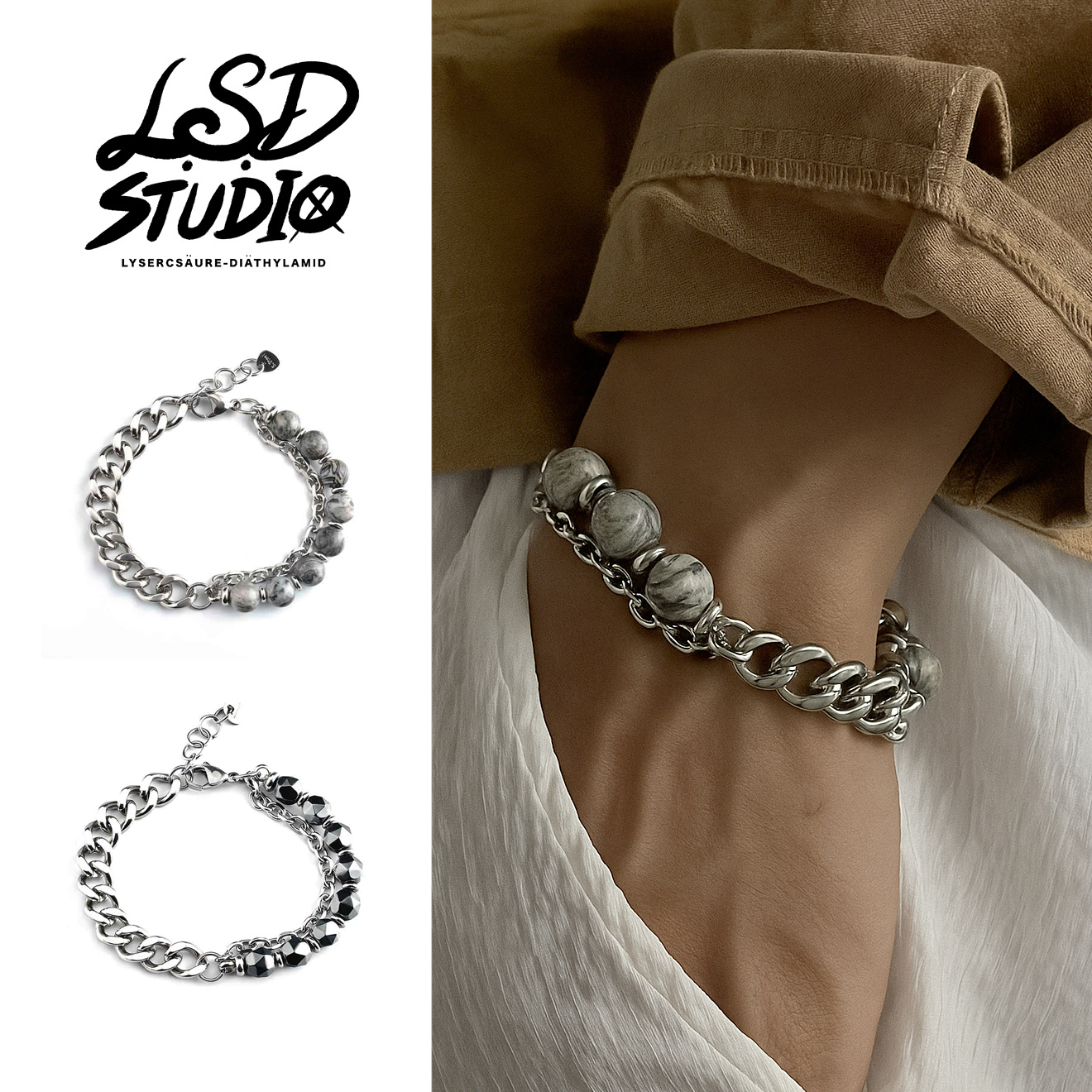 雙鍊 x 不對稱設計手鍊【ACMB92】