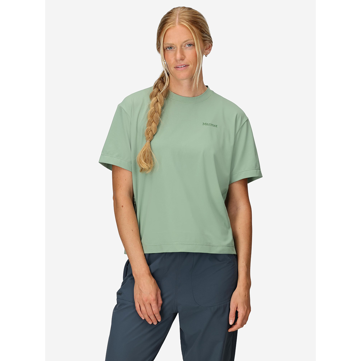 Marmot Women's AirExchange UPF 50 Short-Sleeve Crew 女款 W Aeroform 防曬快乾短袖上衣 M16058-24373 Agate Green [HappyOutdoor]