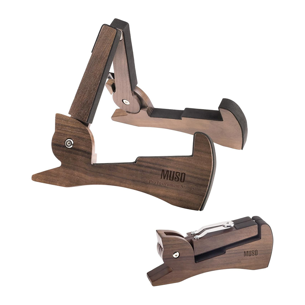 PUNK MA-38D 黑胡桃木 吉他架 貝士架 收取式