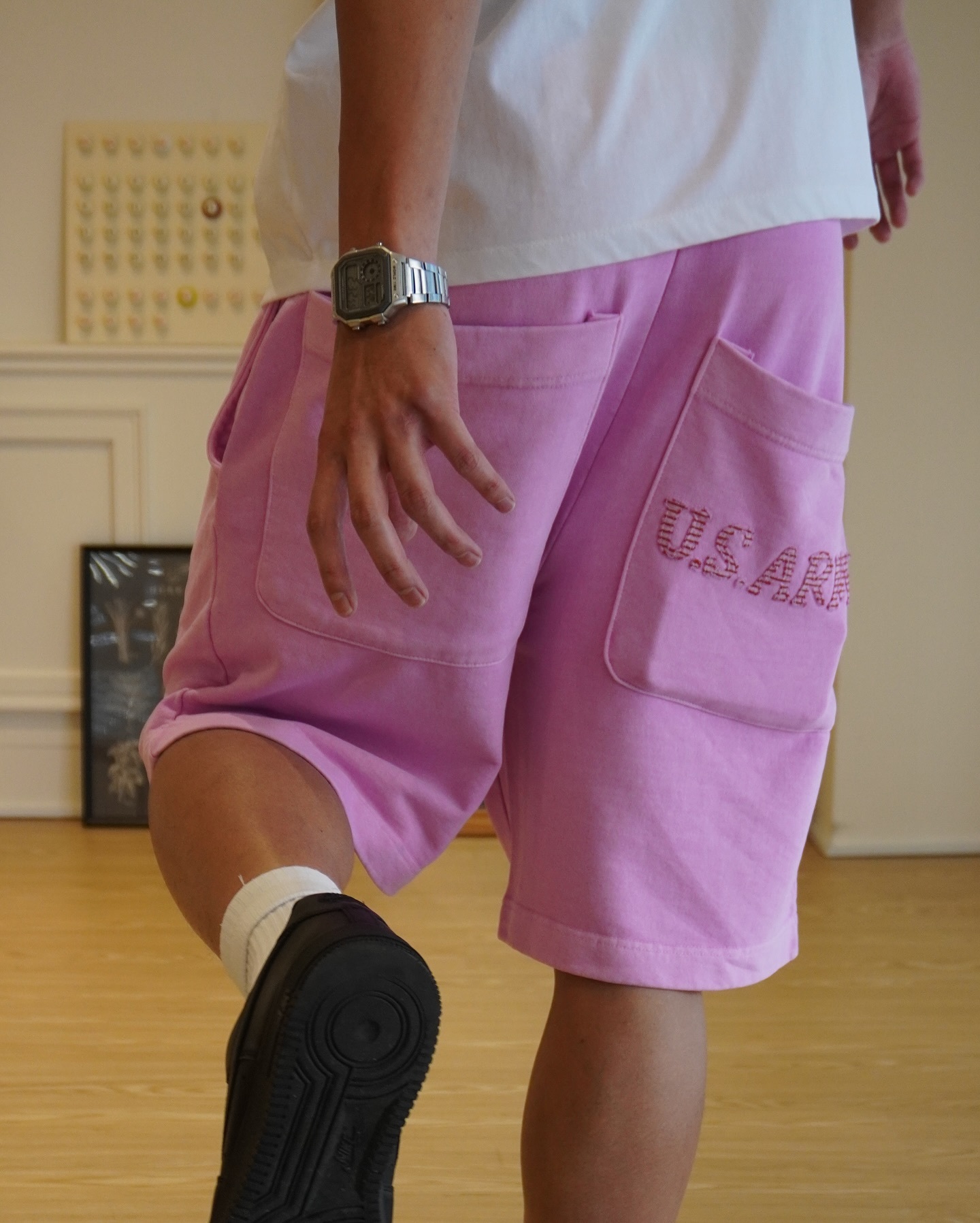 粉紅色army短褲 （此款有三色）