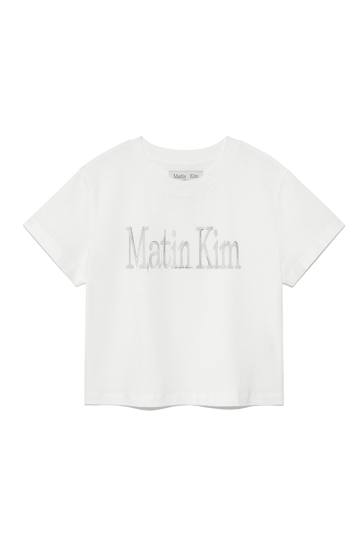 Matin Kim Pattern Artwork Logo Crop Top