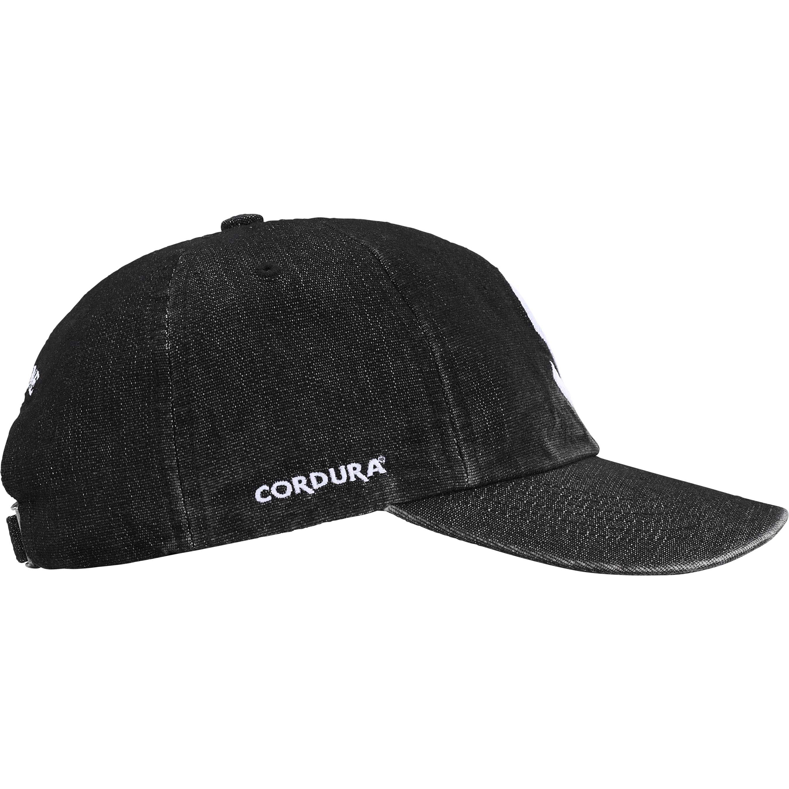 Supreme Cordura Denim S Logo 6-Panel Cap (Black)