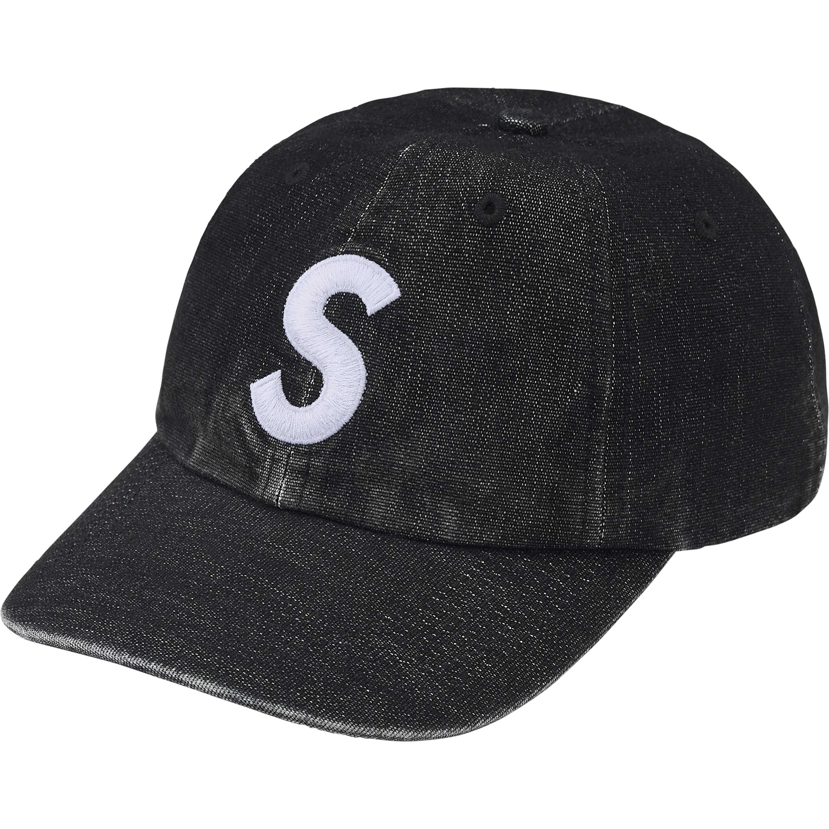 Supreme Cordura Denim S Logo 6-Panel Cap (Black)