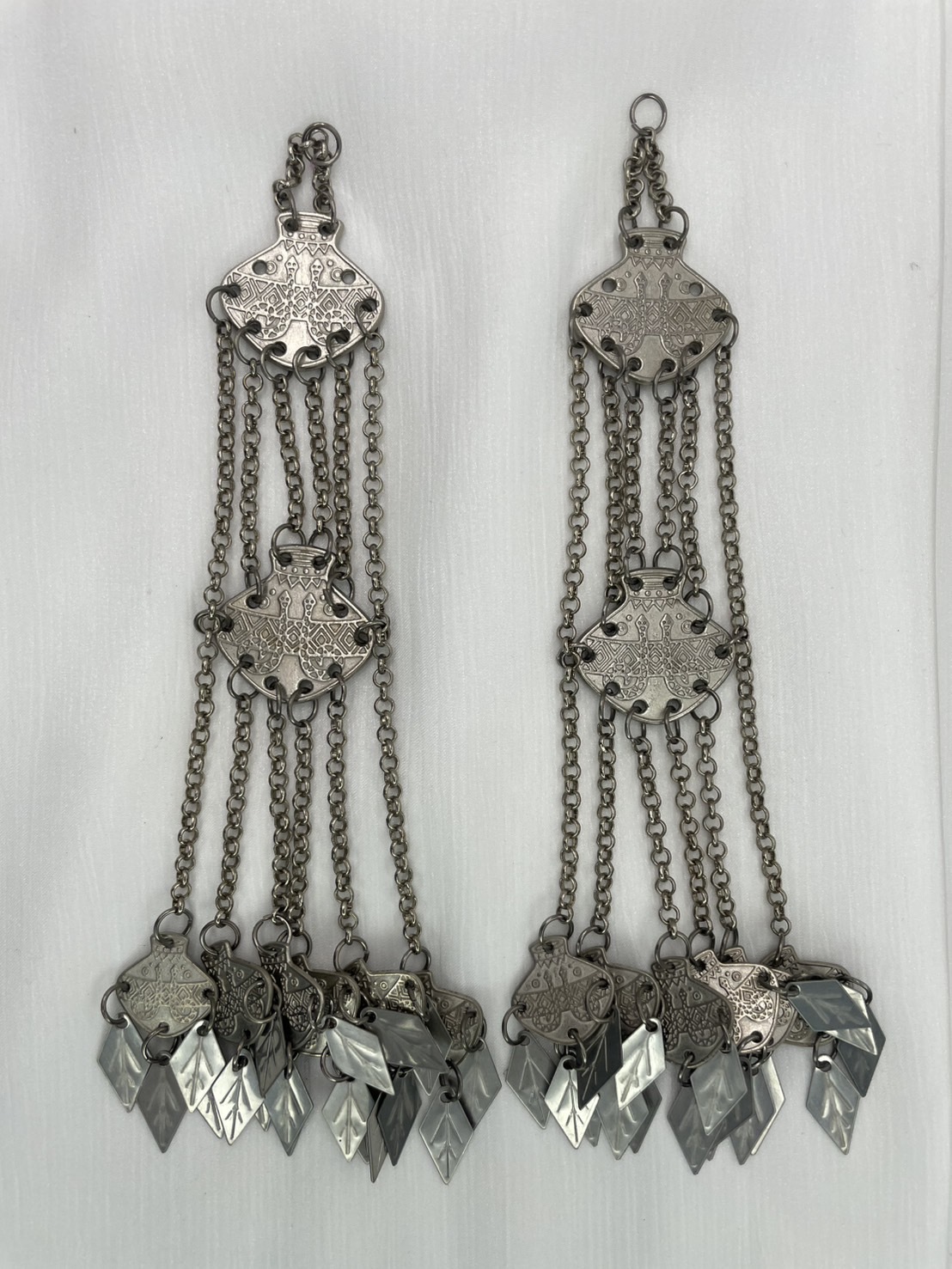 R3-陶甕菱形葉片鈴鐺步搖20cm