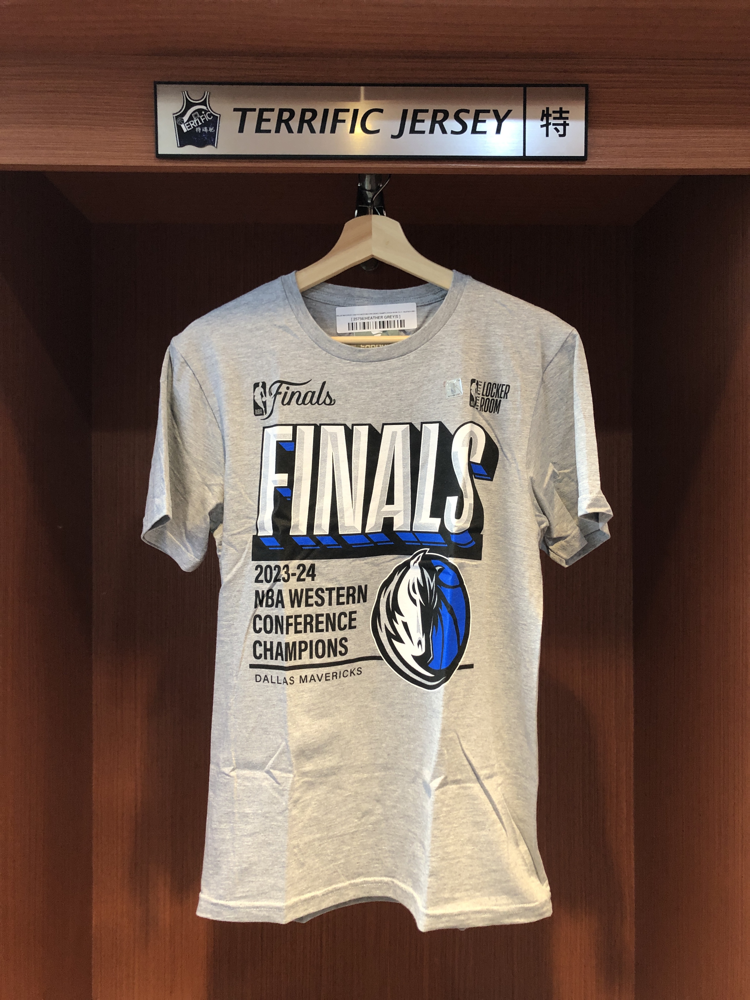 NBA短袖 Dallas Mavericks 達拉斯小牛 西區冠軍灰 Fanatics Tee 棉質 全新