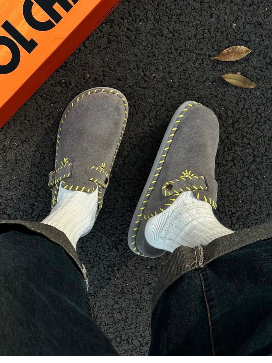 西班牙品牌🇪🇸 COOL CHAP 撞色縫線 麂皮勃肯拖