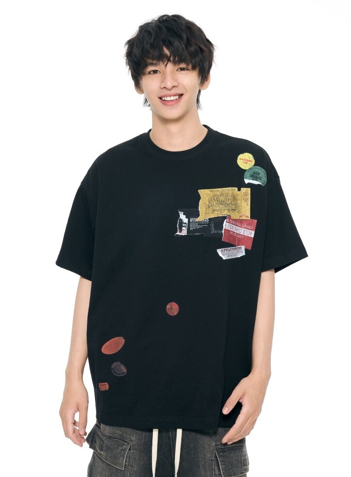 AFGK 復古標籤 做舊印花 短袖 T A FEW GOOD KIDS