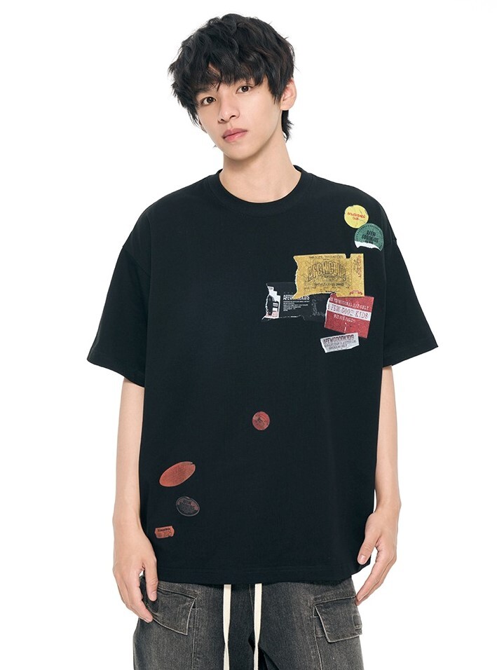 AFGK 復古標籤 做舊印花 短袖 T A FEW GOOD KIDS